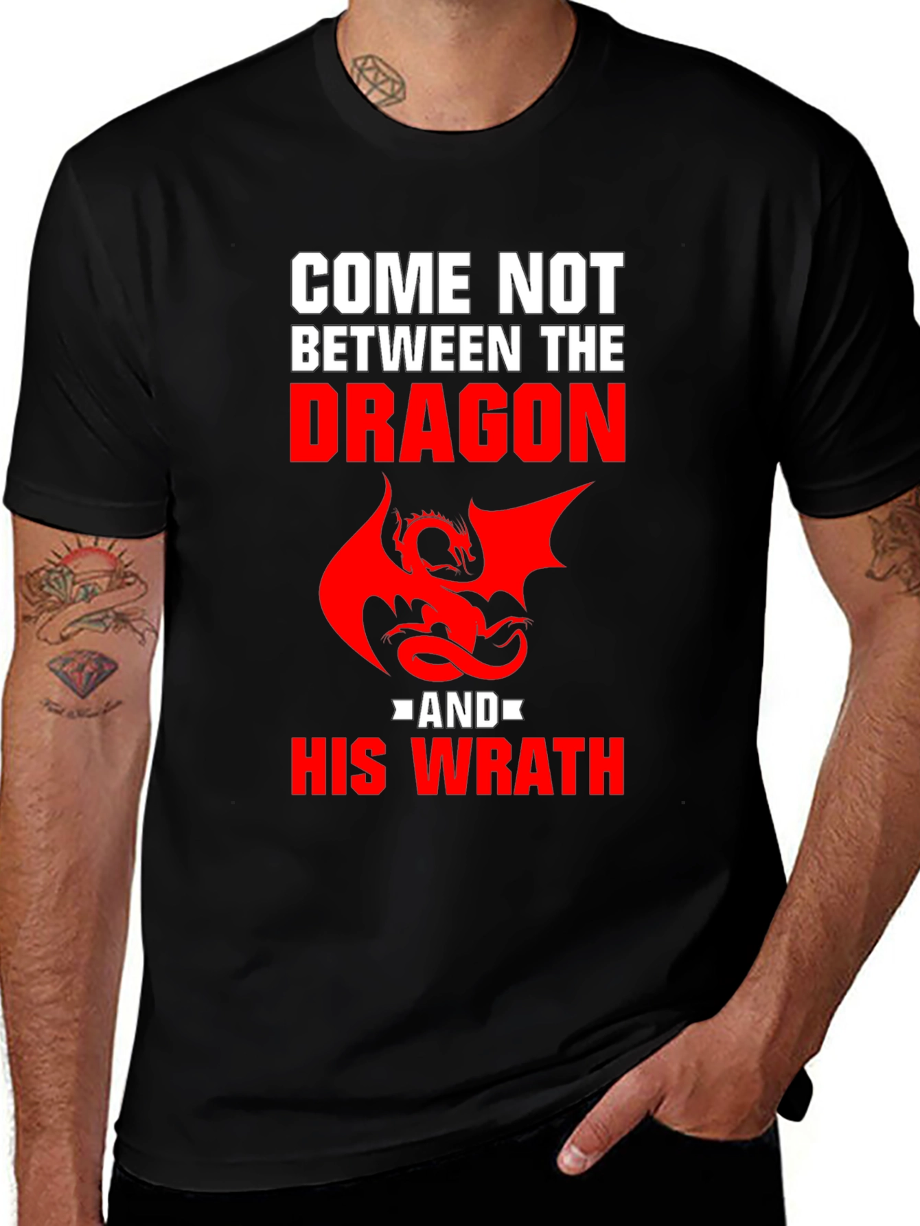 Variant 16 of Dragon Wrath Graphic Tee - D&D Inspired T-Shirt