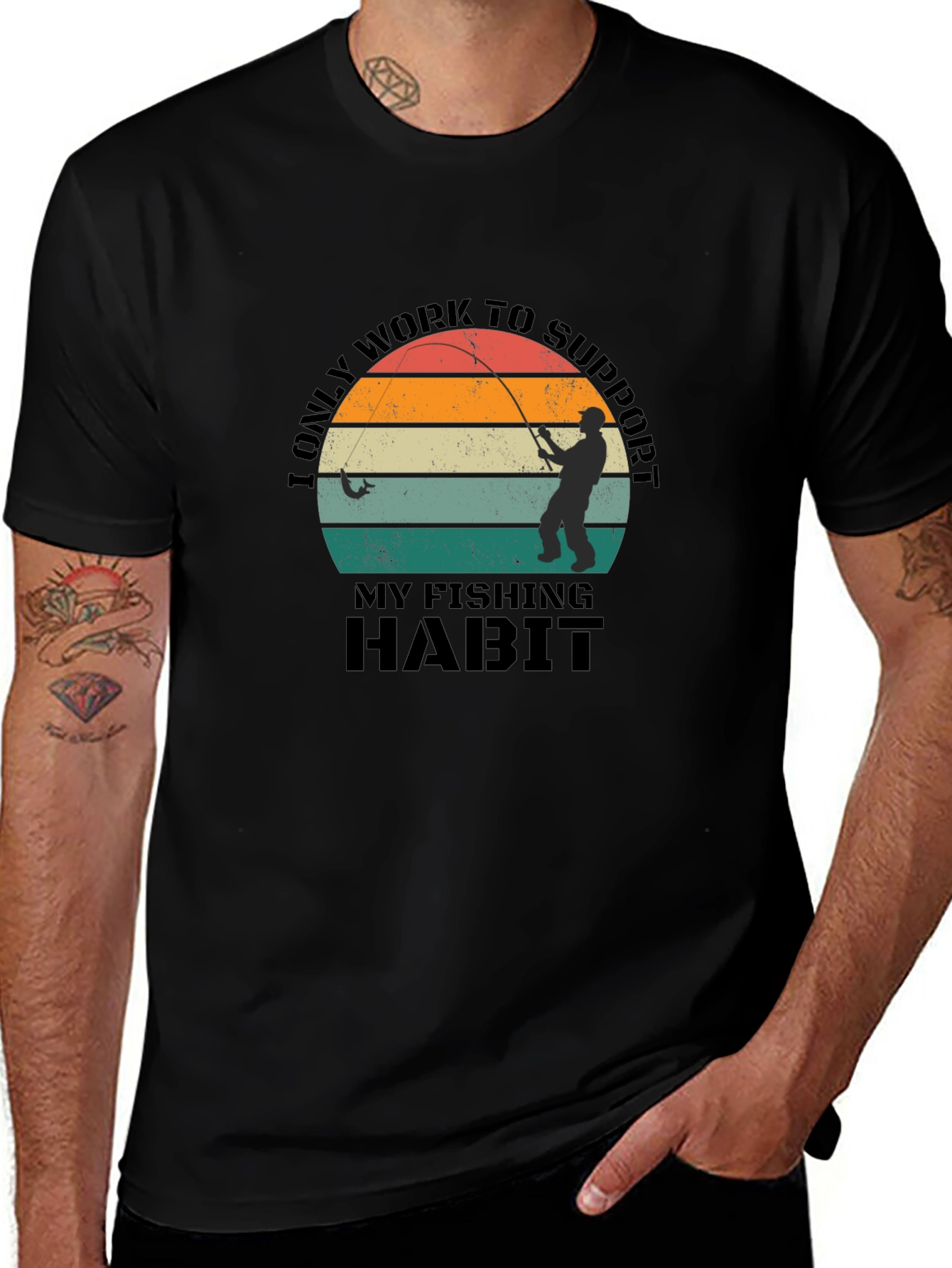 Fishing Habit Tee - Work to Support Fishing T-Shirt