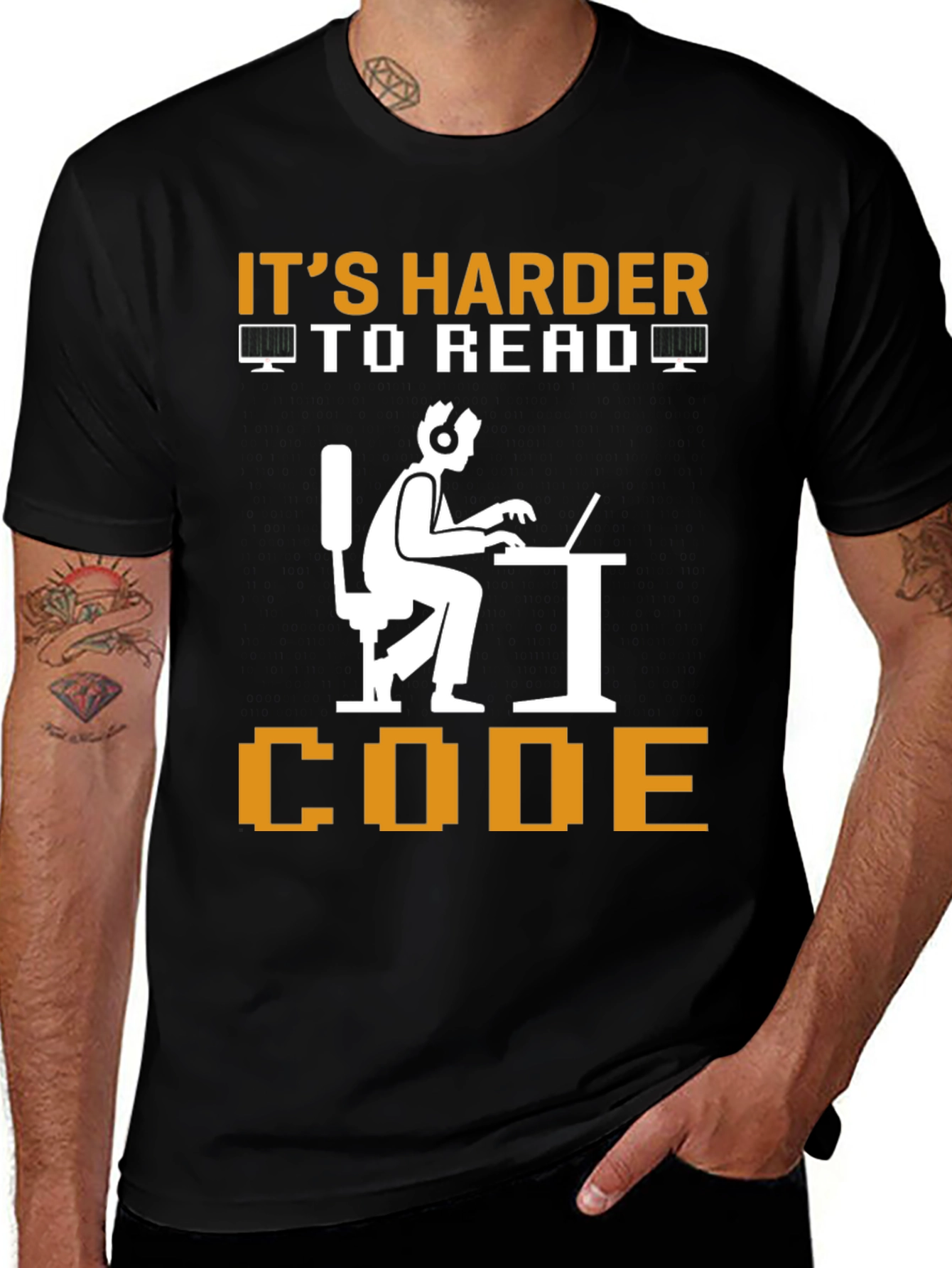 Variant 23 of It's Harder To Read Code Graphic Tee