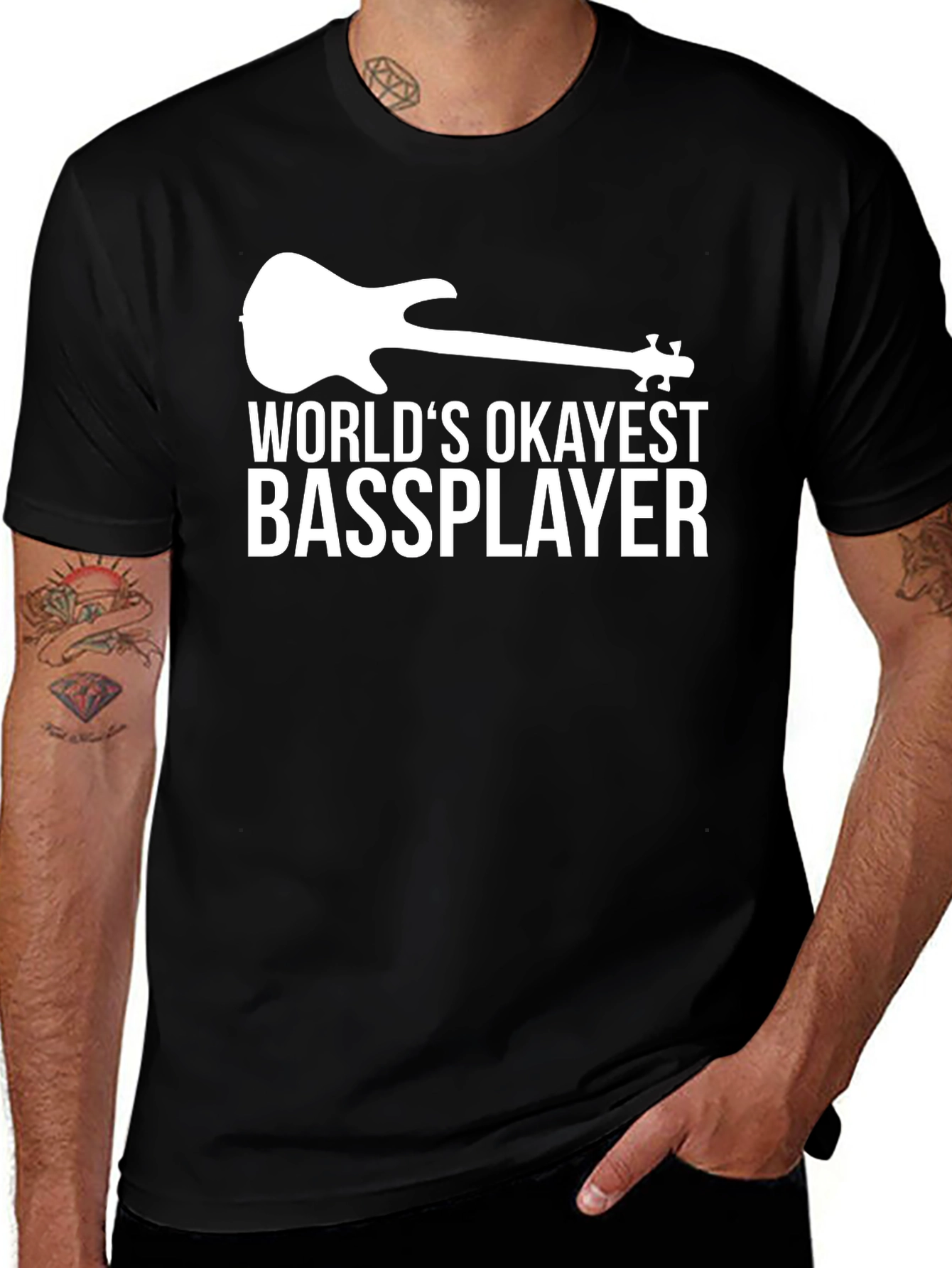 Variant 11 of World's Okayest Bassplayer T-Shirt