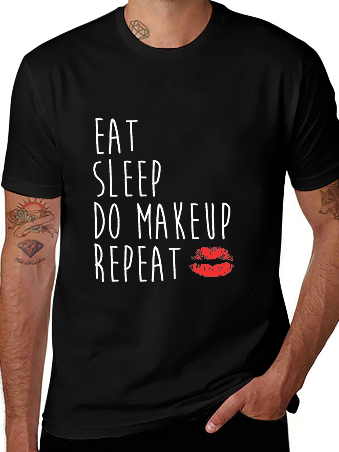 Eat Sleep Do Makeup Repeat Graphic Tee