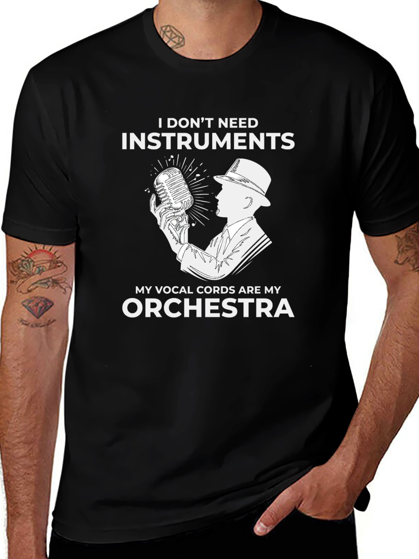 Variant 16 of Vocal Artist Graphic Tee - I Don't Need Instruments T-Shirt