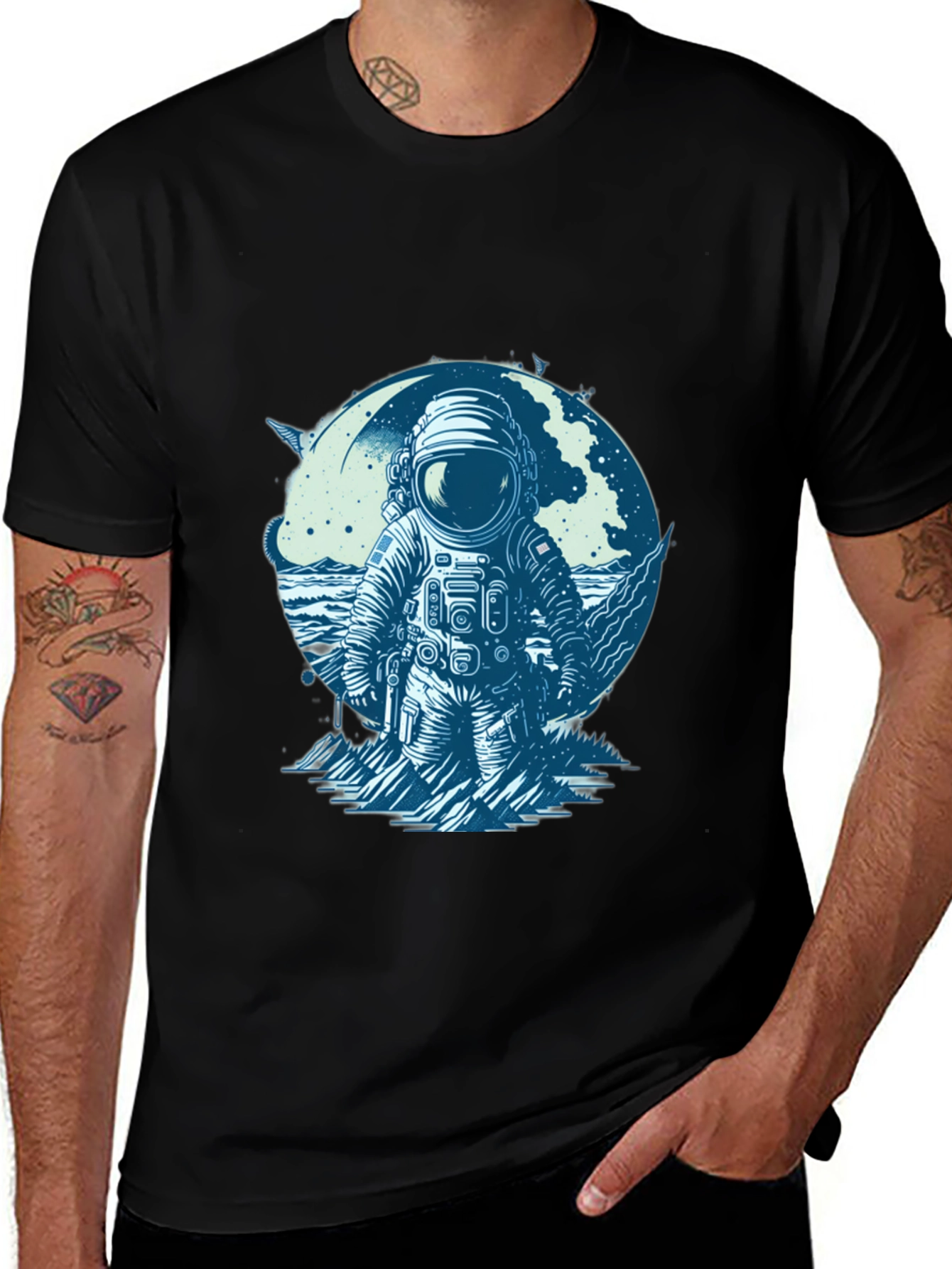 Variant 11 of Astronaut Graphic Tee - Space Explorer T-Shirt
