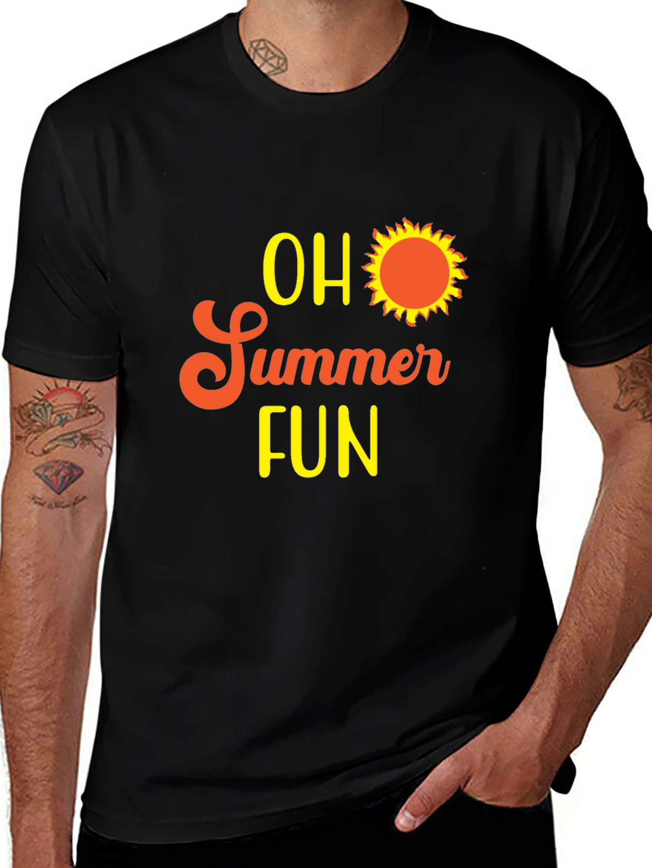 Variant 3 of Oh Summer Fun Graphic Tee - Black