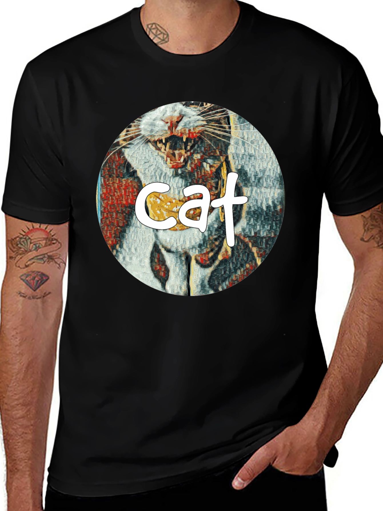Variant 30 of Cat Graphic T-Shirt - Unique Design
