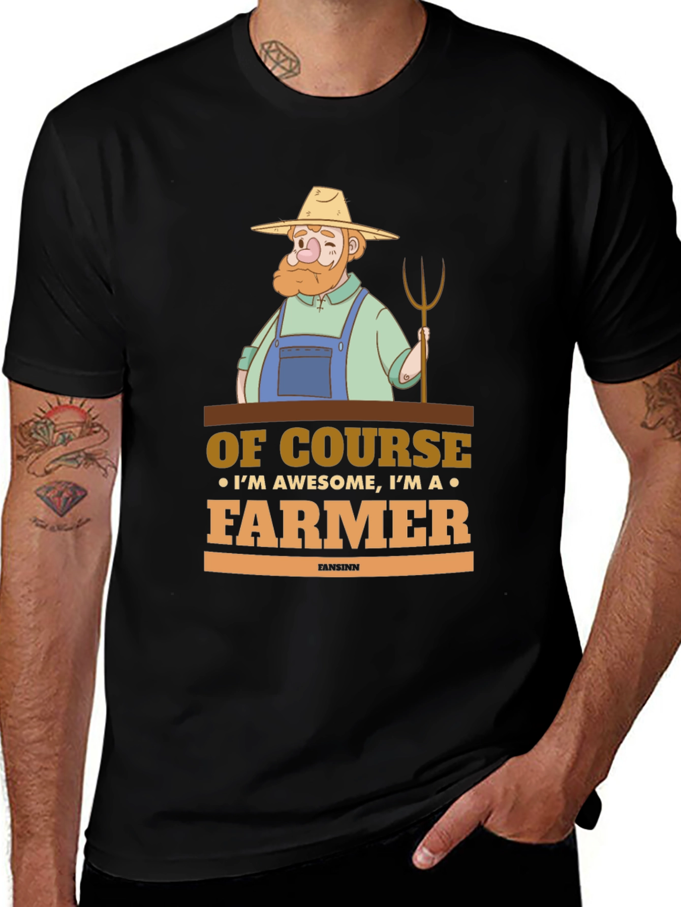 Variant 10 of Funny Farmer T-Shirt - Of Course I'm Awesome