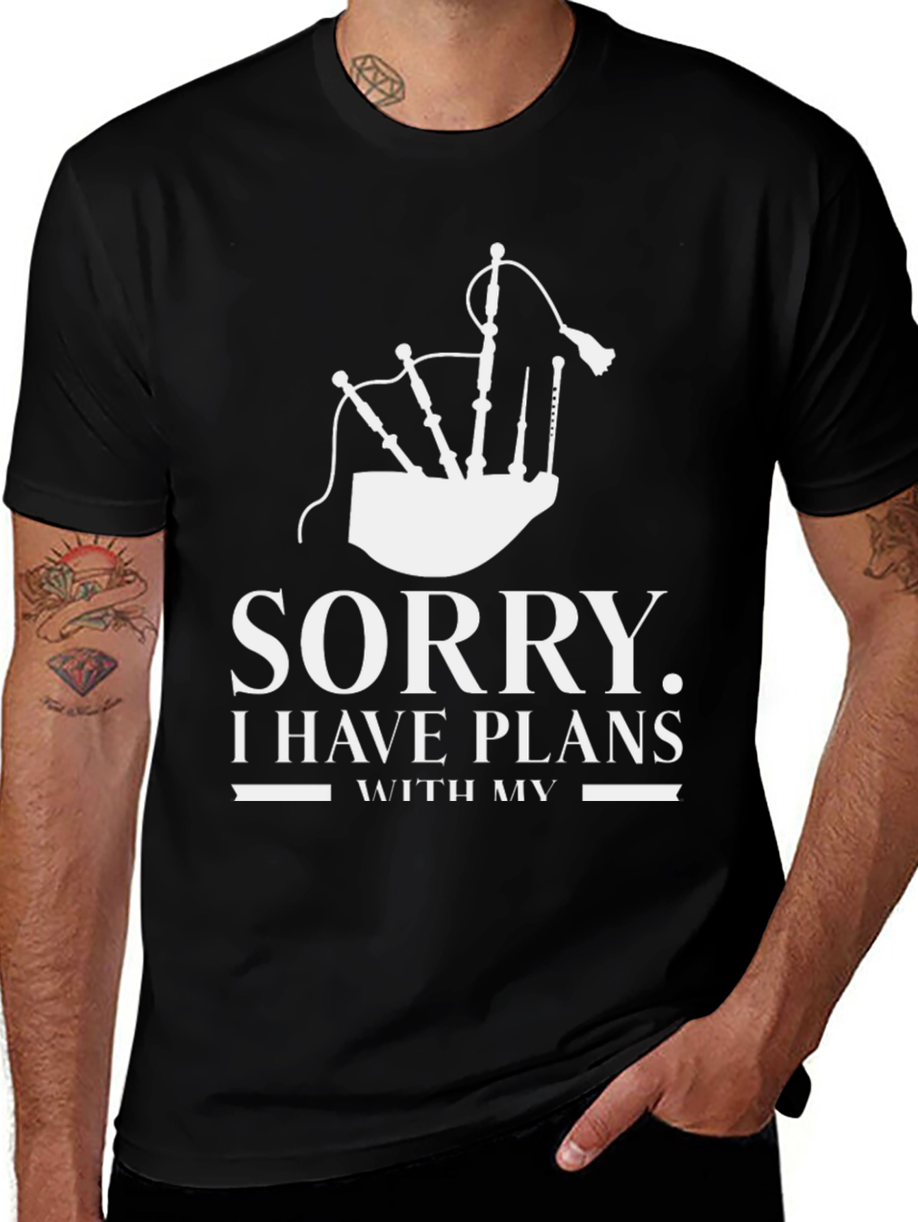Variant 13 of Bagpipe Plans Tee - Musician Humor