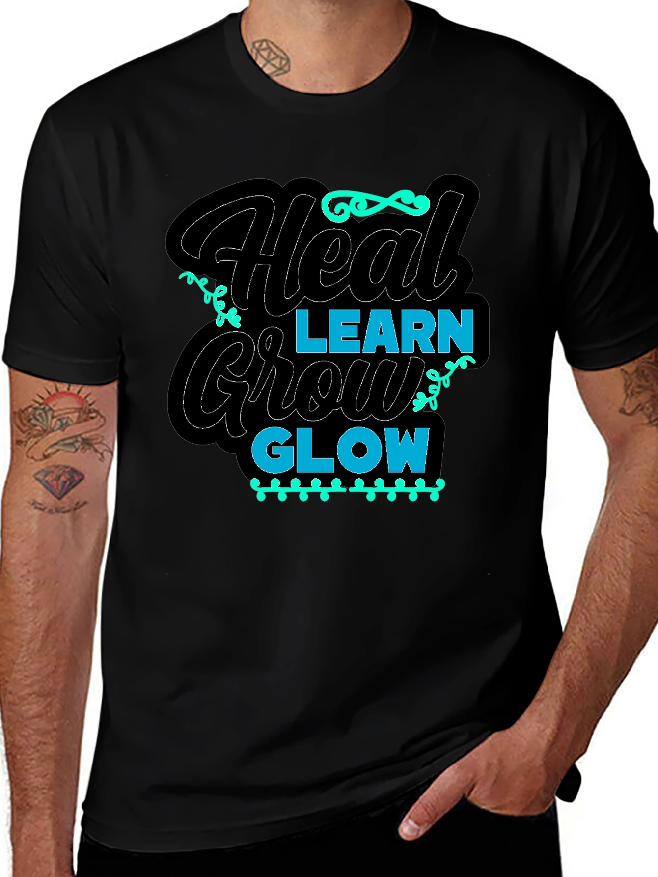 Variant 13 of Heal Learn Grow Glow Graphic Tee