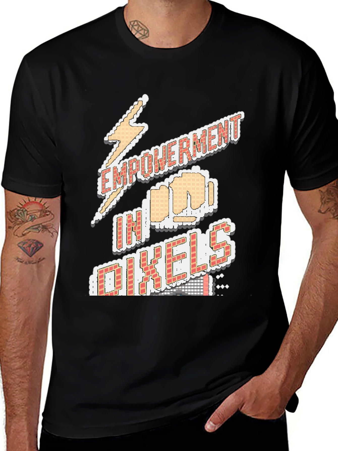 Variant 14 of Empowerment in Pixels Graphic Tee