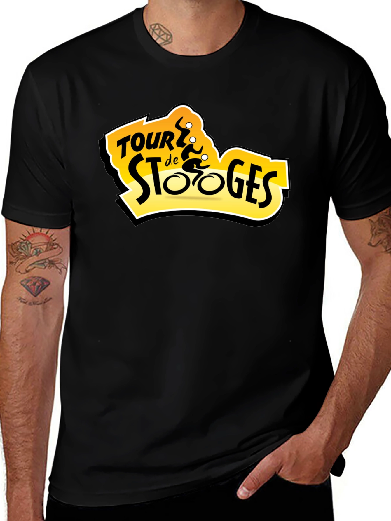 Tour de Stooges Black T-Shirt