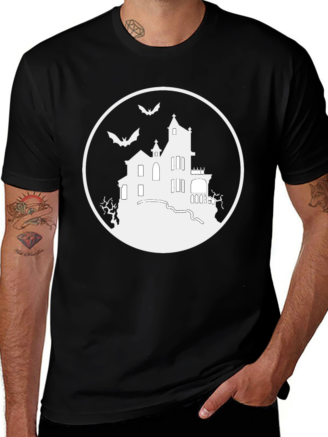 Variant 16 of Haunted House Silhouette T-Shirt