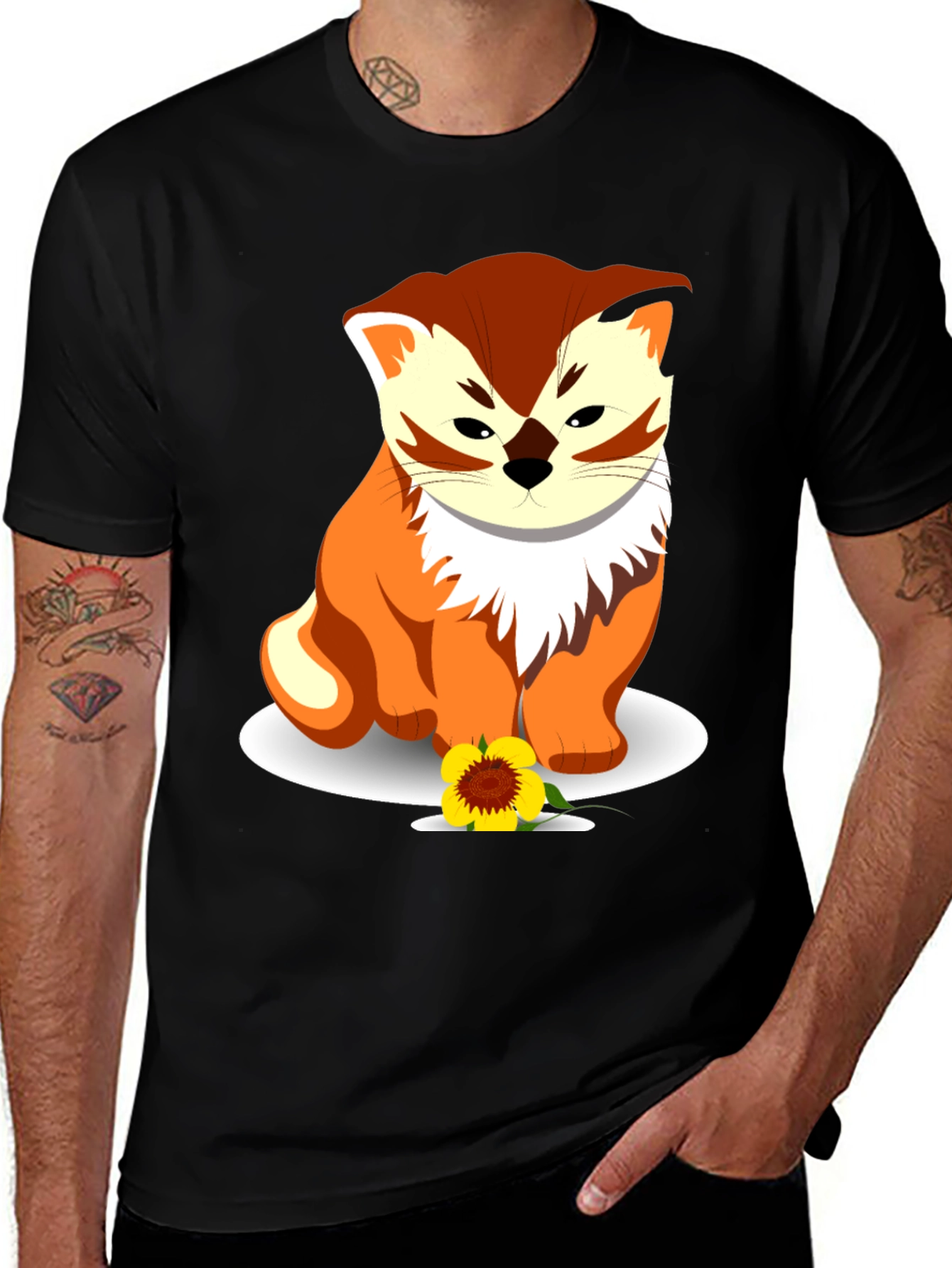 Variant 9 of Cartoon Kitten Graphic Tee