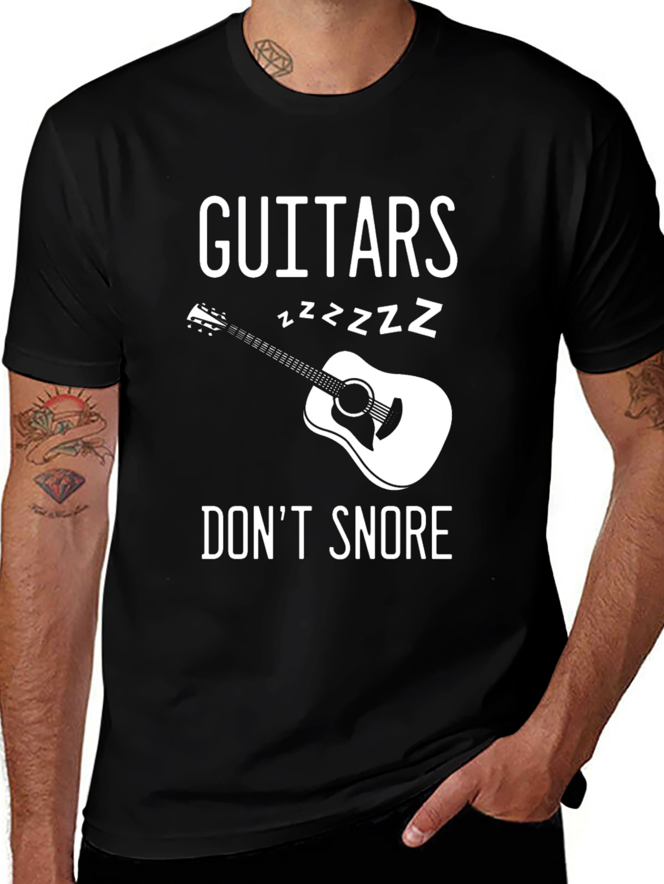 Variant 26 of Guitars Don't Snore Graphic Tee