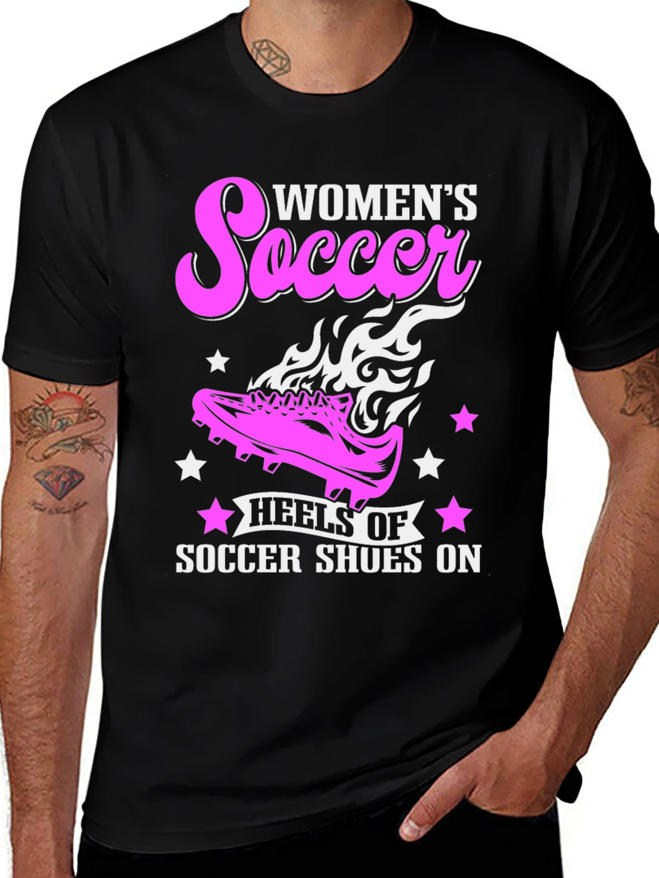 Variant 29 of Women's Soccer Heels T-Shirt