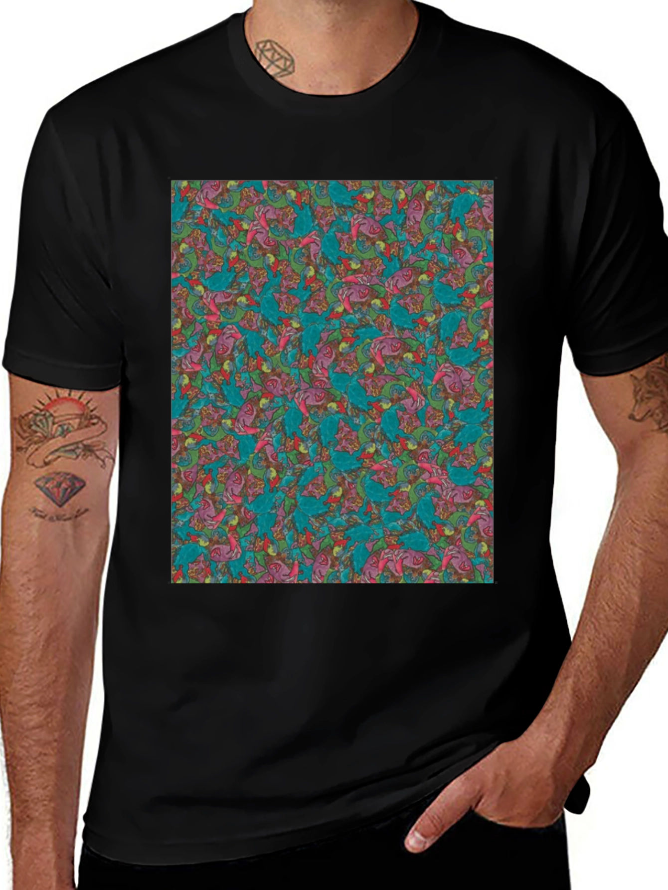 Variant 22 of Patterned Print Tee - Abstract Art Men's T-Shirt