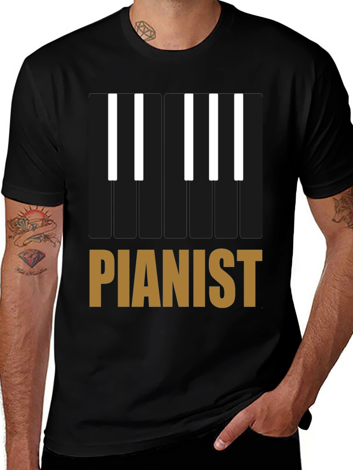 Variant 20 of Pianist Graphic Tee - Music Lover's T-Shirt