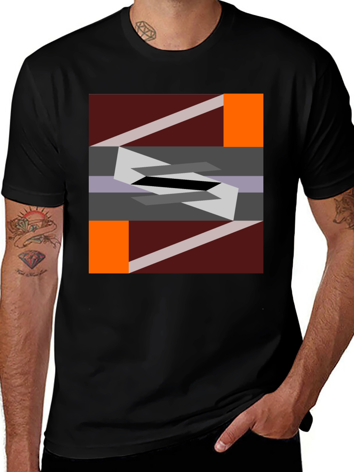 Variant 12 of Geometric Abstract Graphic T-Shirt