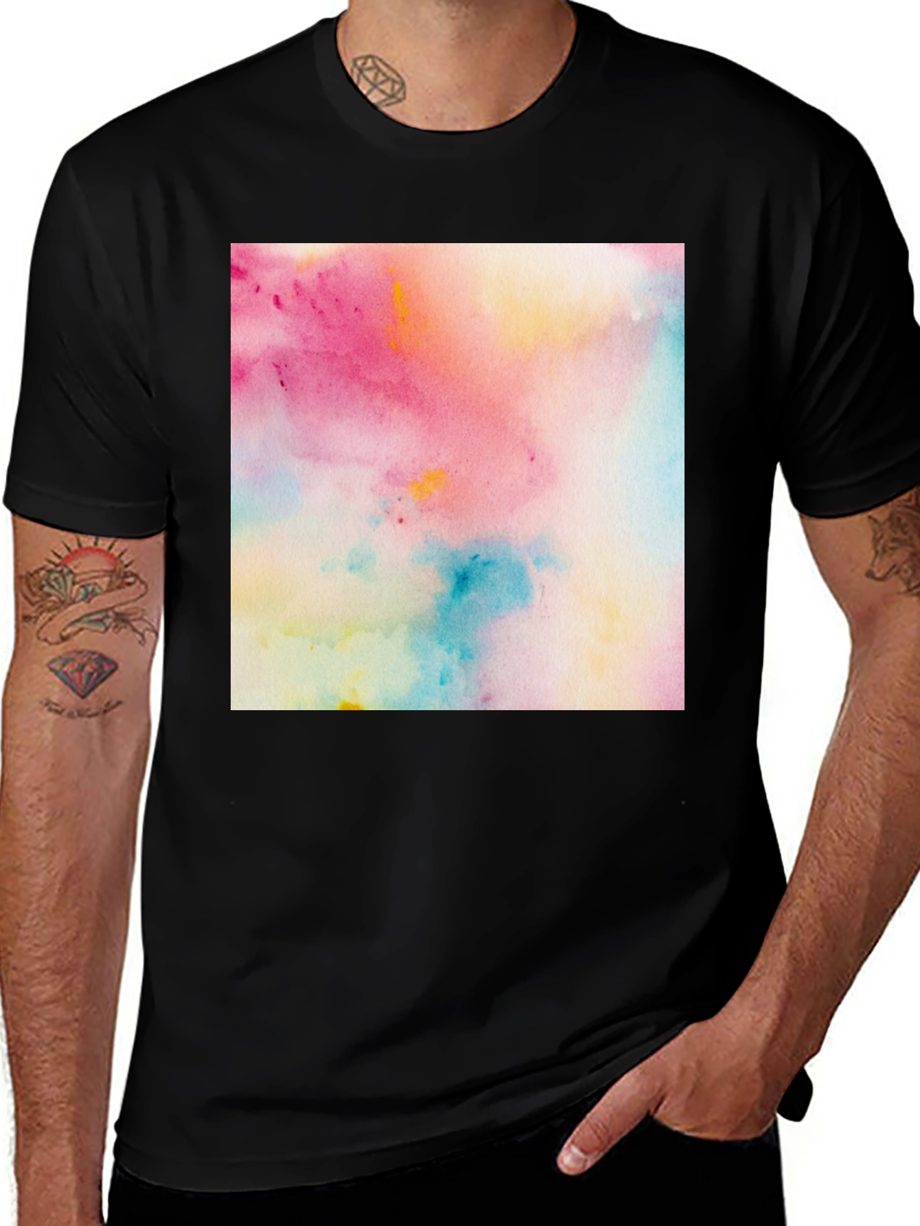 Variant 13 of Watercolor Graphic Tee - Soft & Stylish