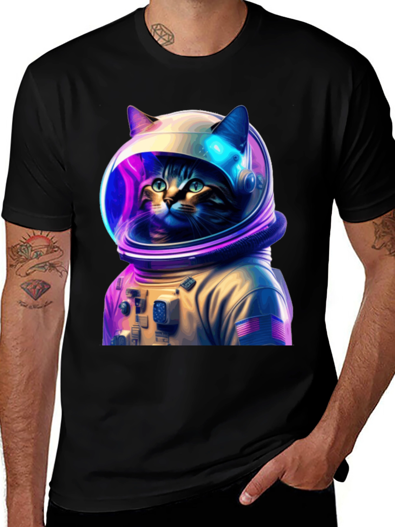 Variant 23 of Astronaut Cat T-Shirt - Space Explorer Tee