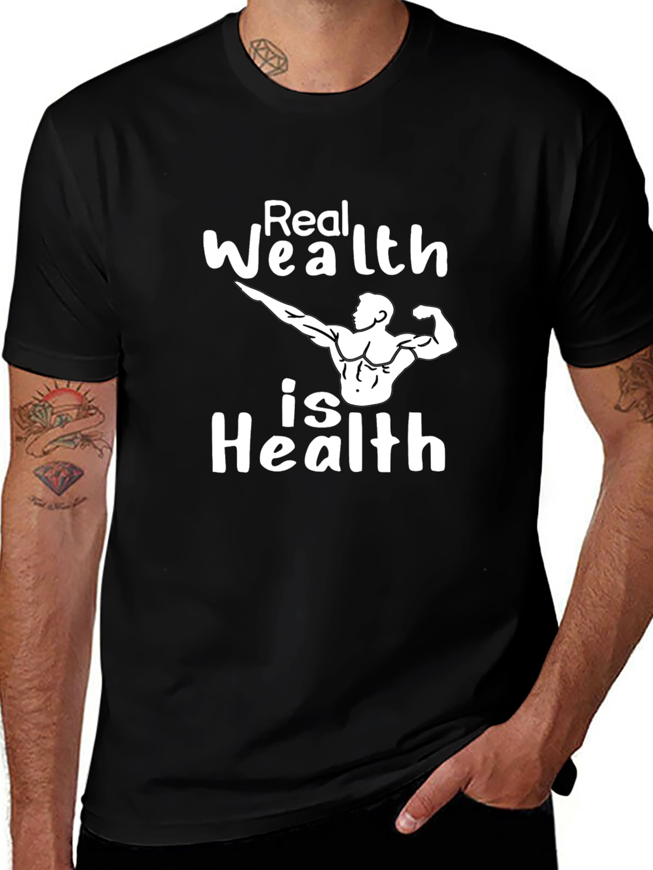 Real Wealth Is Health Graphic T-Shirt