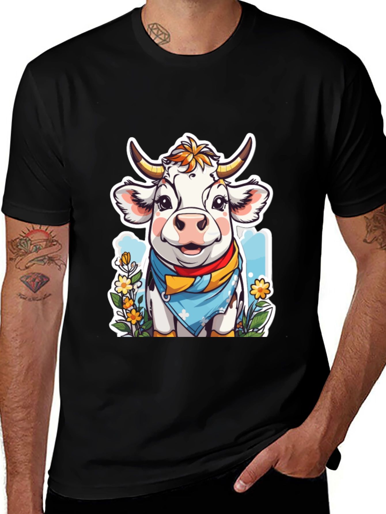 Cartoon Cow T-Shirt