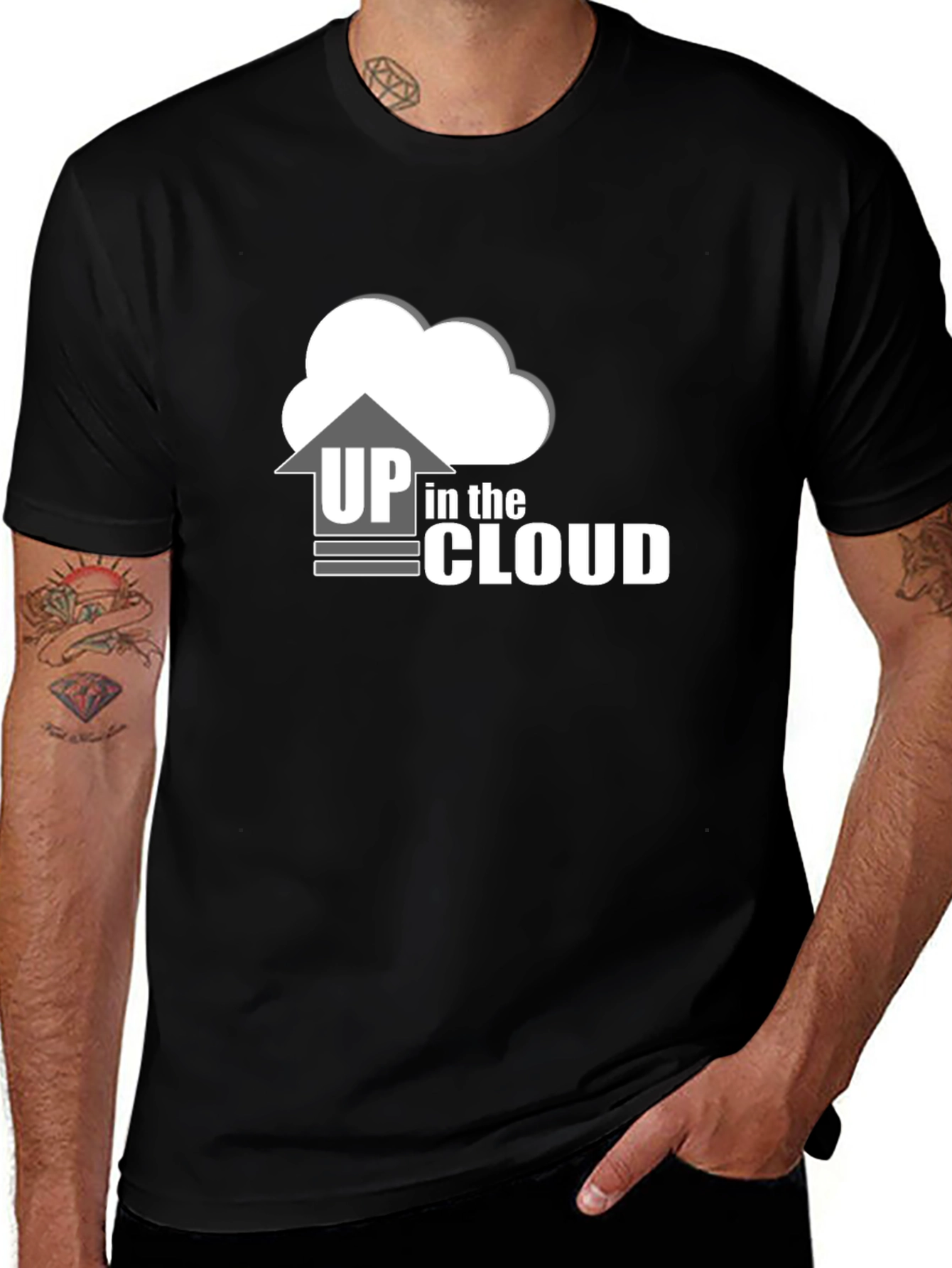 Up in the Cloud Black T-Shirt