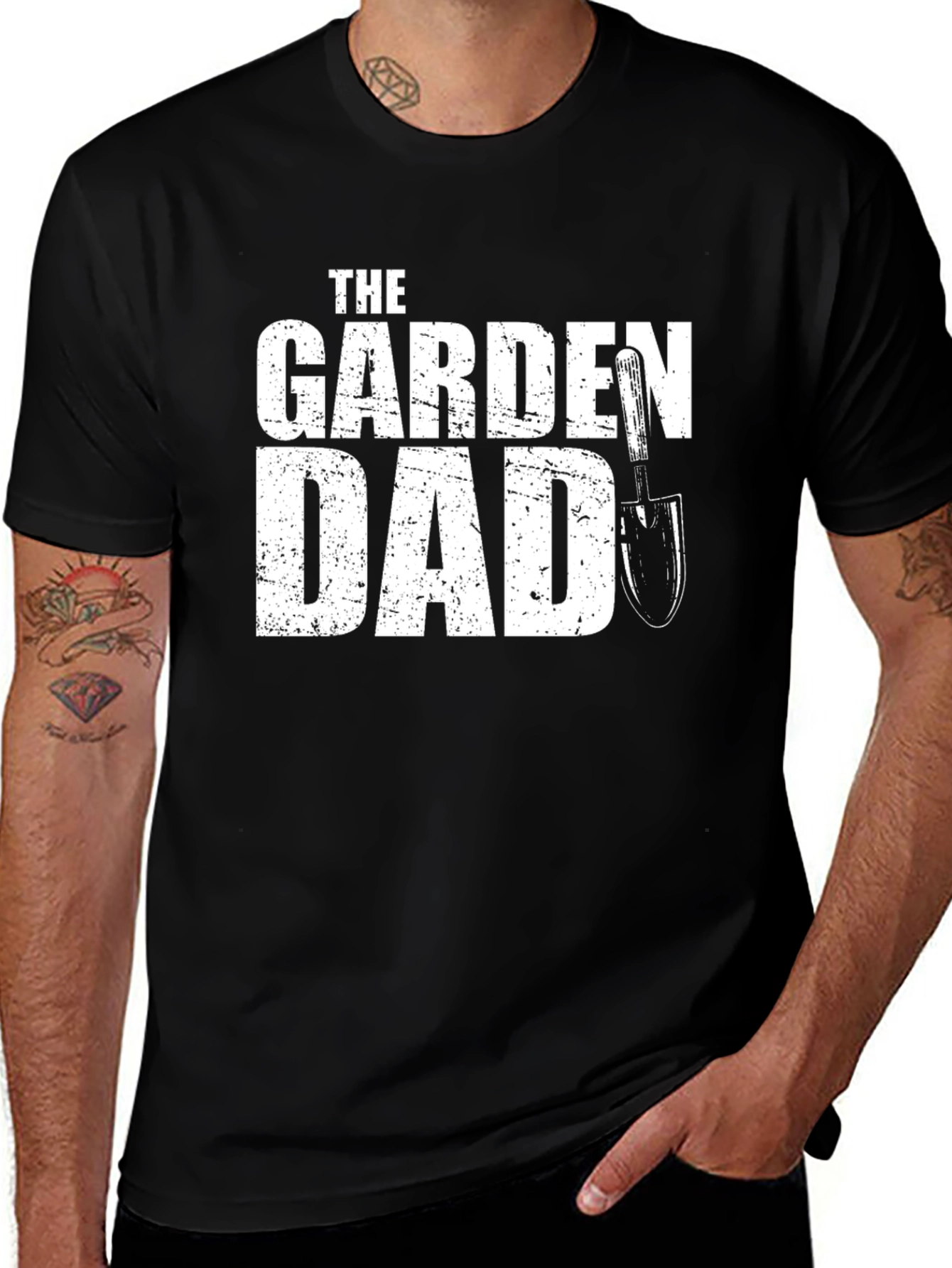 Variant 12 of The Garden Dad T-Shirt - Black Cotton Tee with Gardening Theme