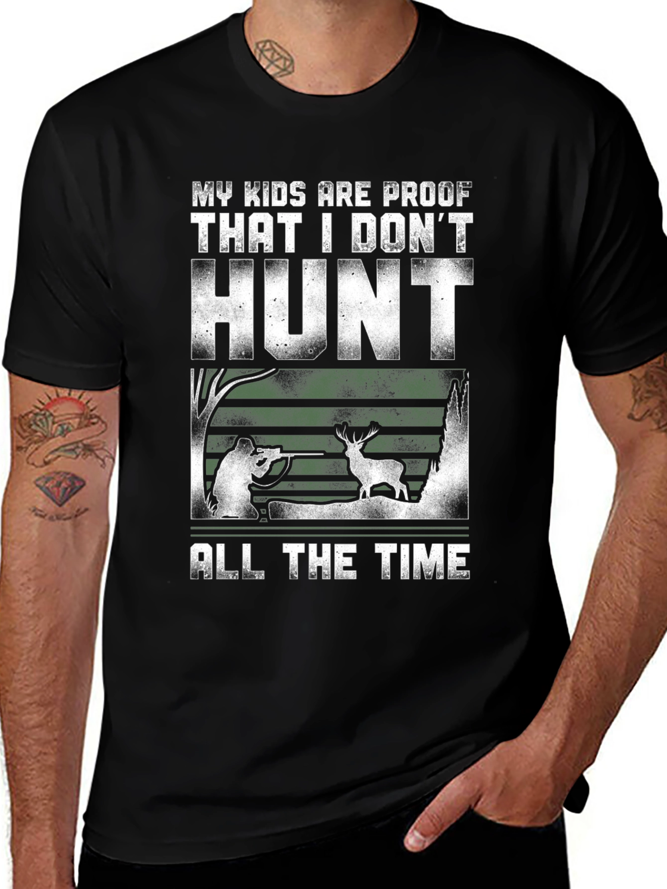 Variant 10 of Humorous Hunting T-Shirt - My Kids Are Proof