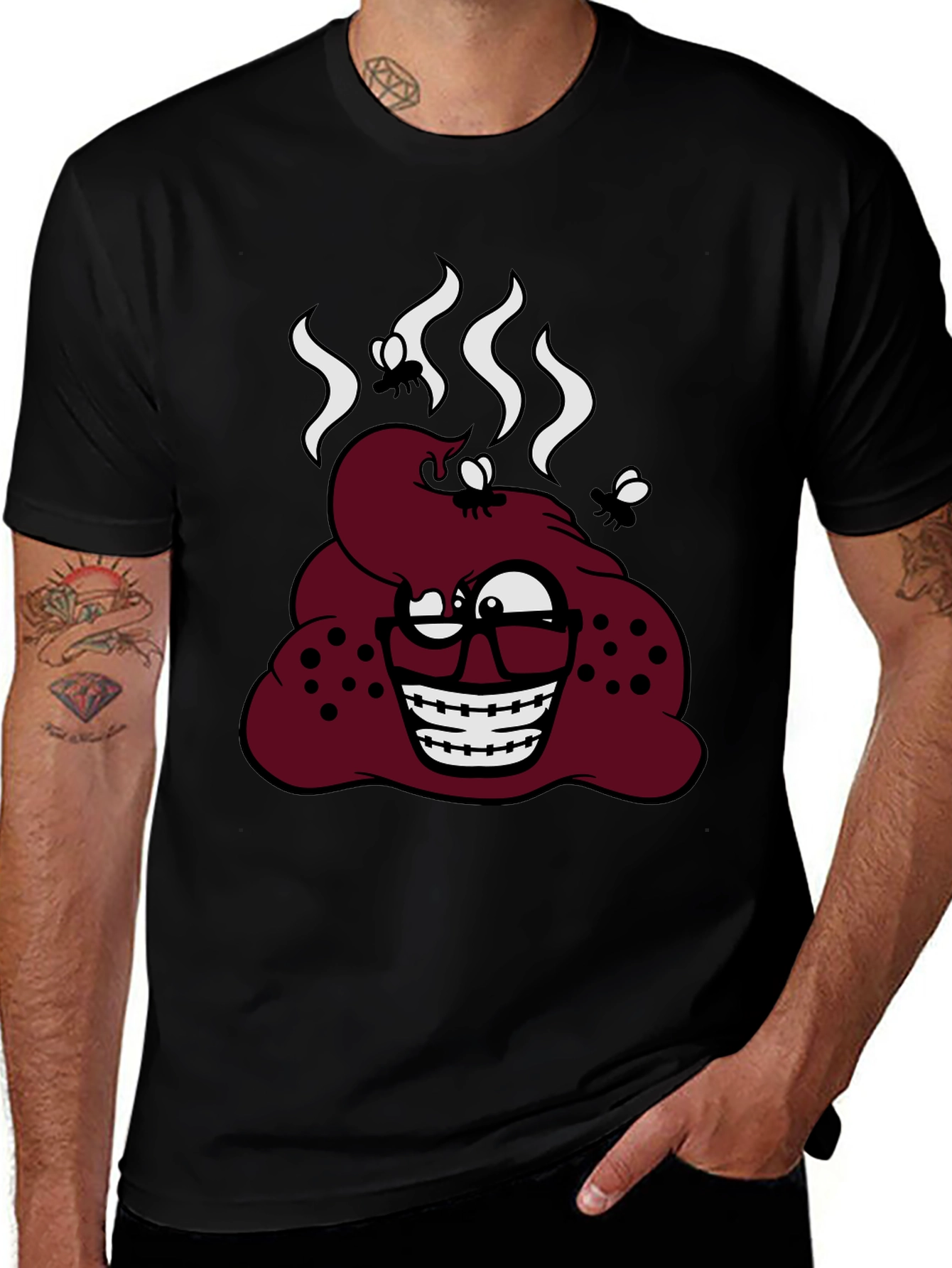 Variant 22 of Novelty Poop Emoji Graphic T-Shirt
