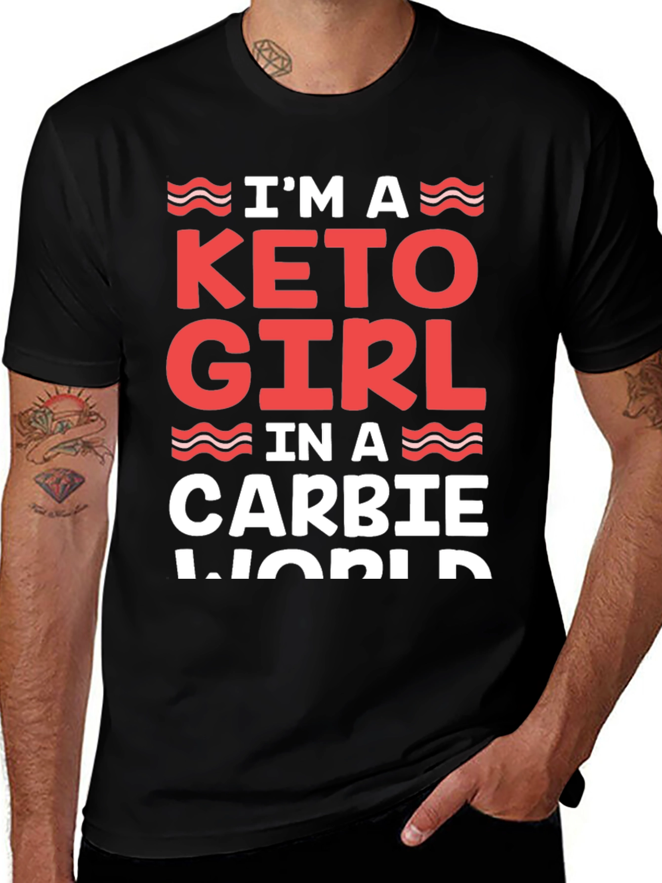 Variant 3 of Keto Girl in a Carbie World T-Shirt