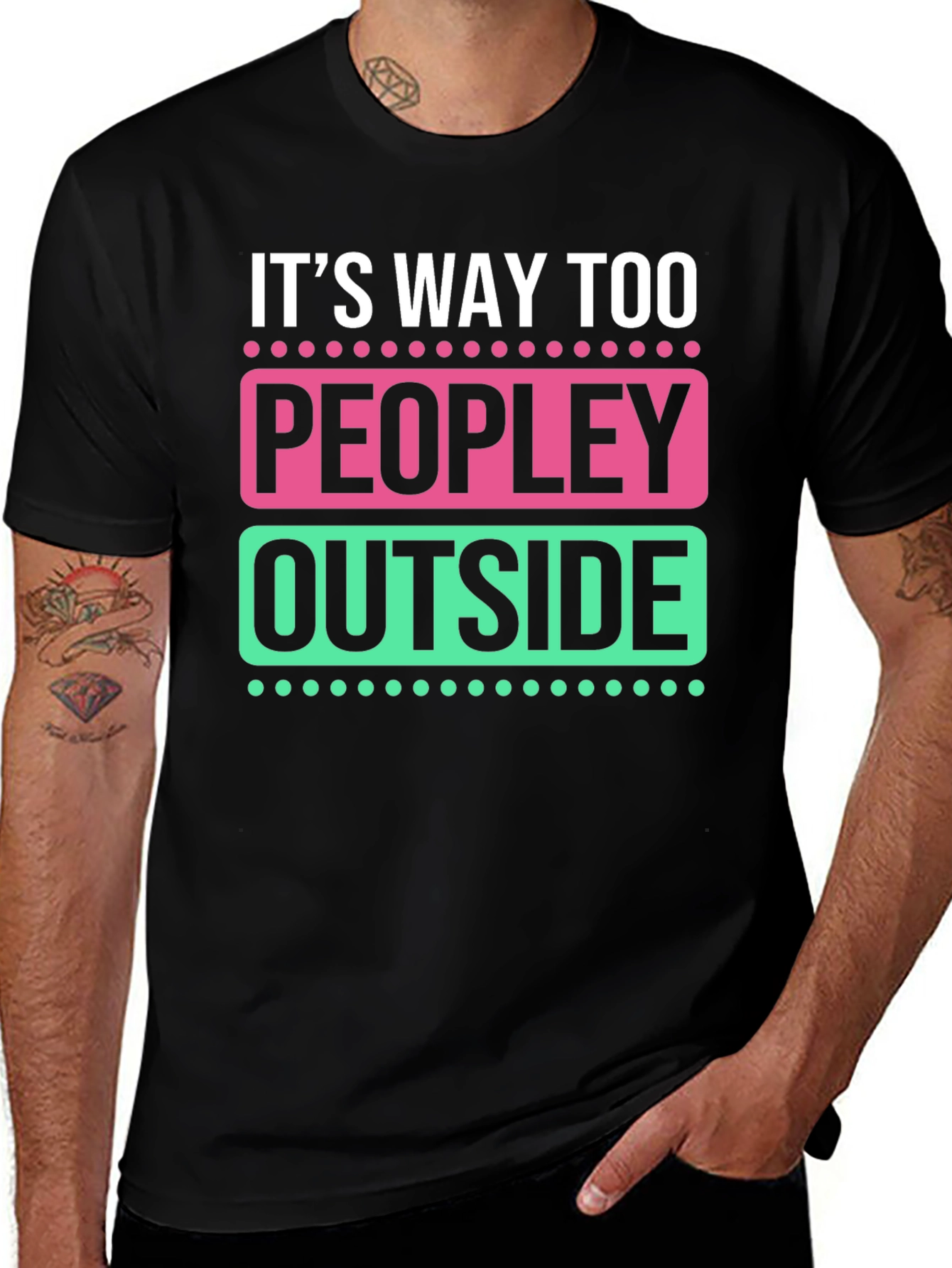 Variant 21 of It's Way Too Peopley Outside Graphic Tee
