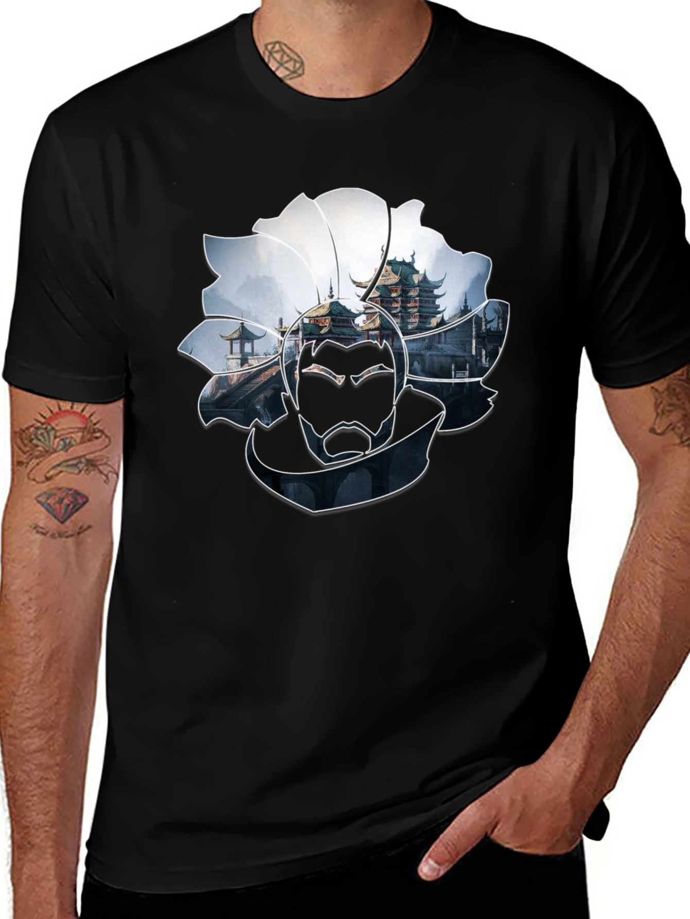 Variant 3 of Lotus Dragon Palace Graphic Tee