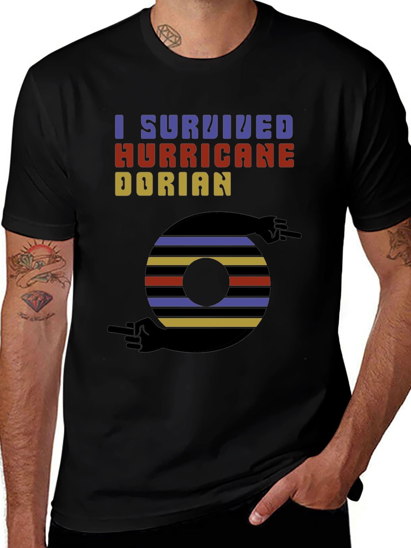 Variant 7 of I Survived Hurricane Dorian Graphic Tee