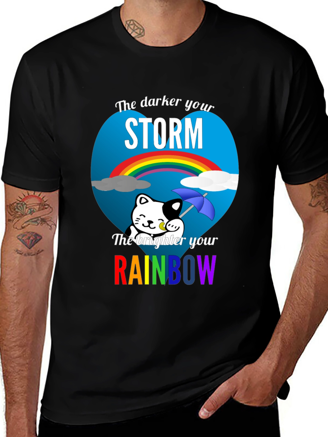 Variant 26 of Darker Storm Brighter Rainbow Graphic Tee