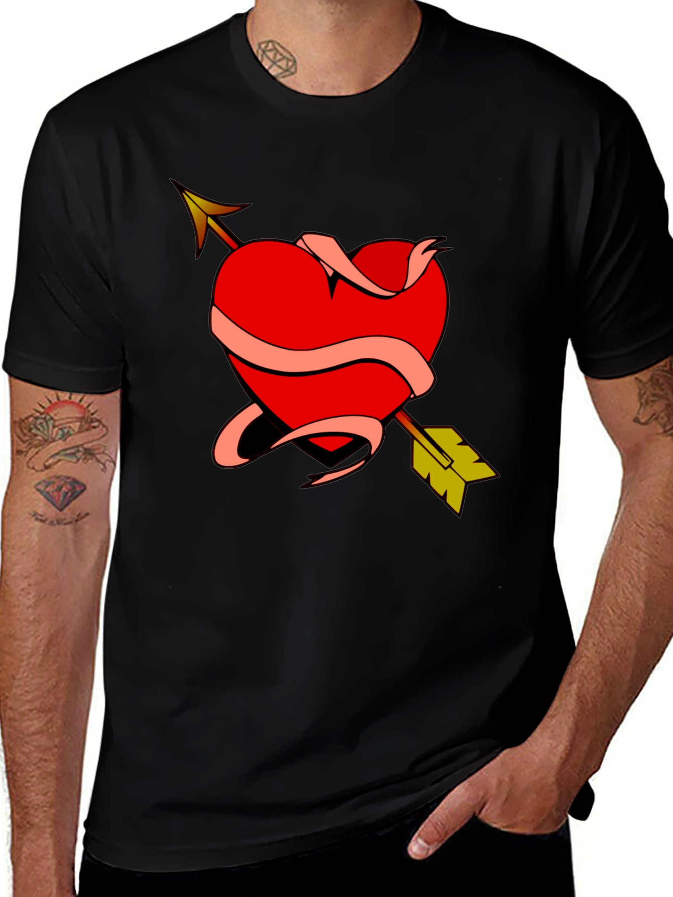 Variant 14 of Heart Arrow Graphic T-Shirt - Unique Design