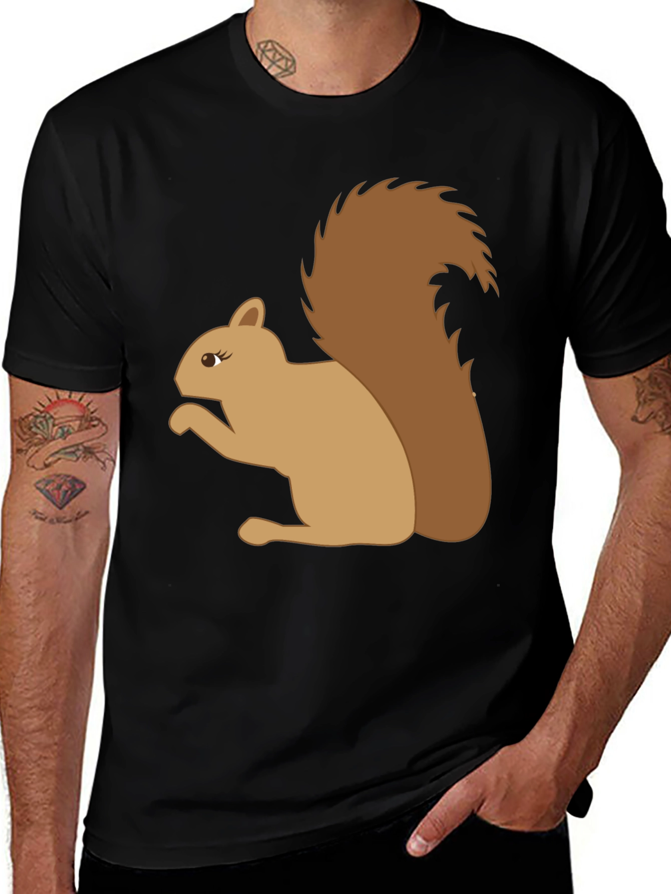 Variant 25 of Squirrel Graphic Tee - Casual Comfort