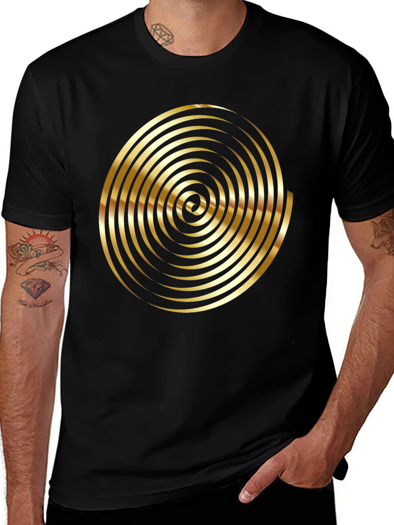 Variant 28 of Golden Spiral Graphic T-Shirt - Modern Minimalist Design