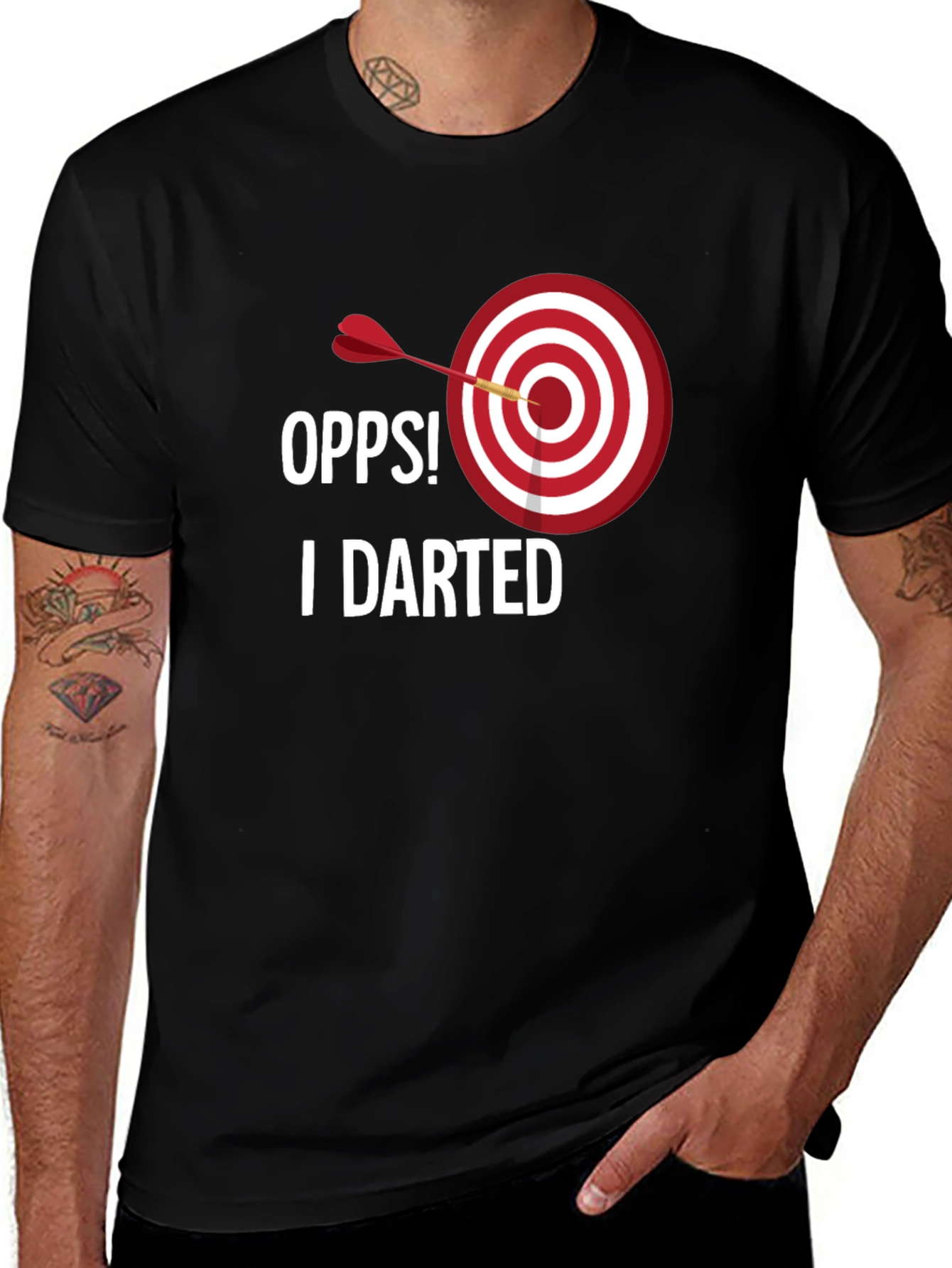 Variant 9 of Oops! I Darted T-Shirt - Dartboard Tee