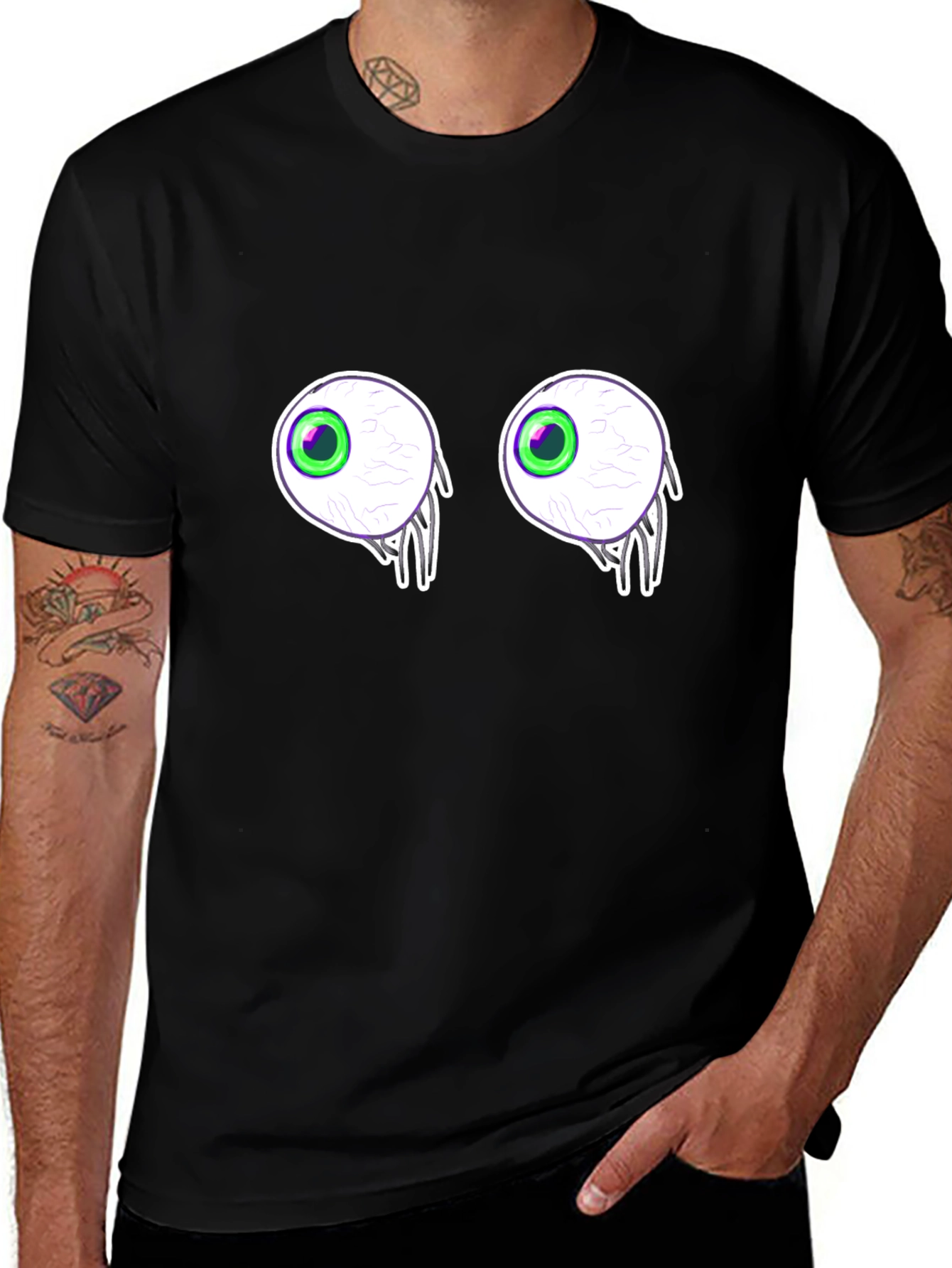 Variant 19 of Funny Eyeball Graphic T-Shirt - Quirky Design