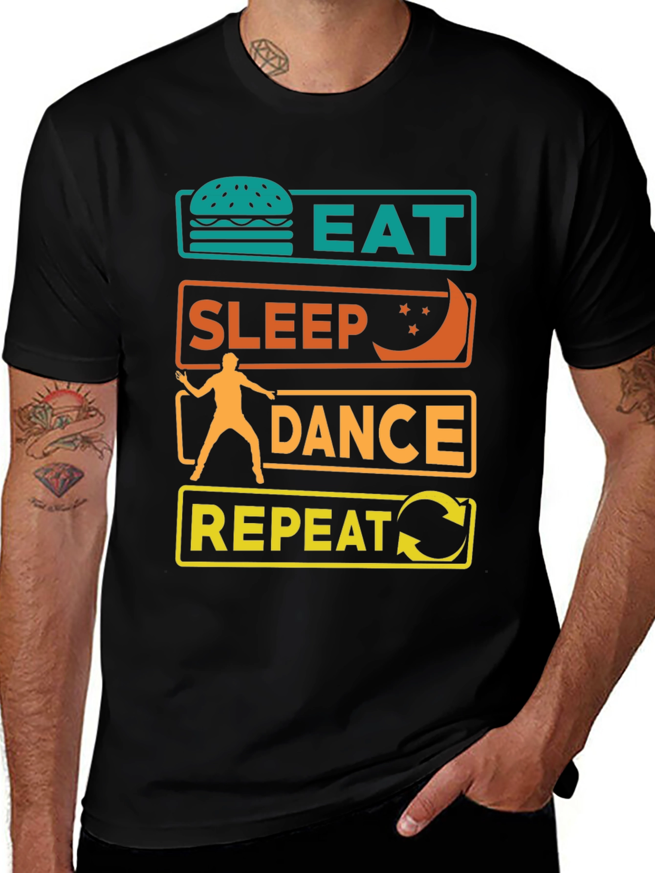 Variant 17 of Eat Sleep Dance Repeat Graphic Tee