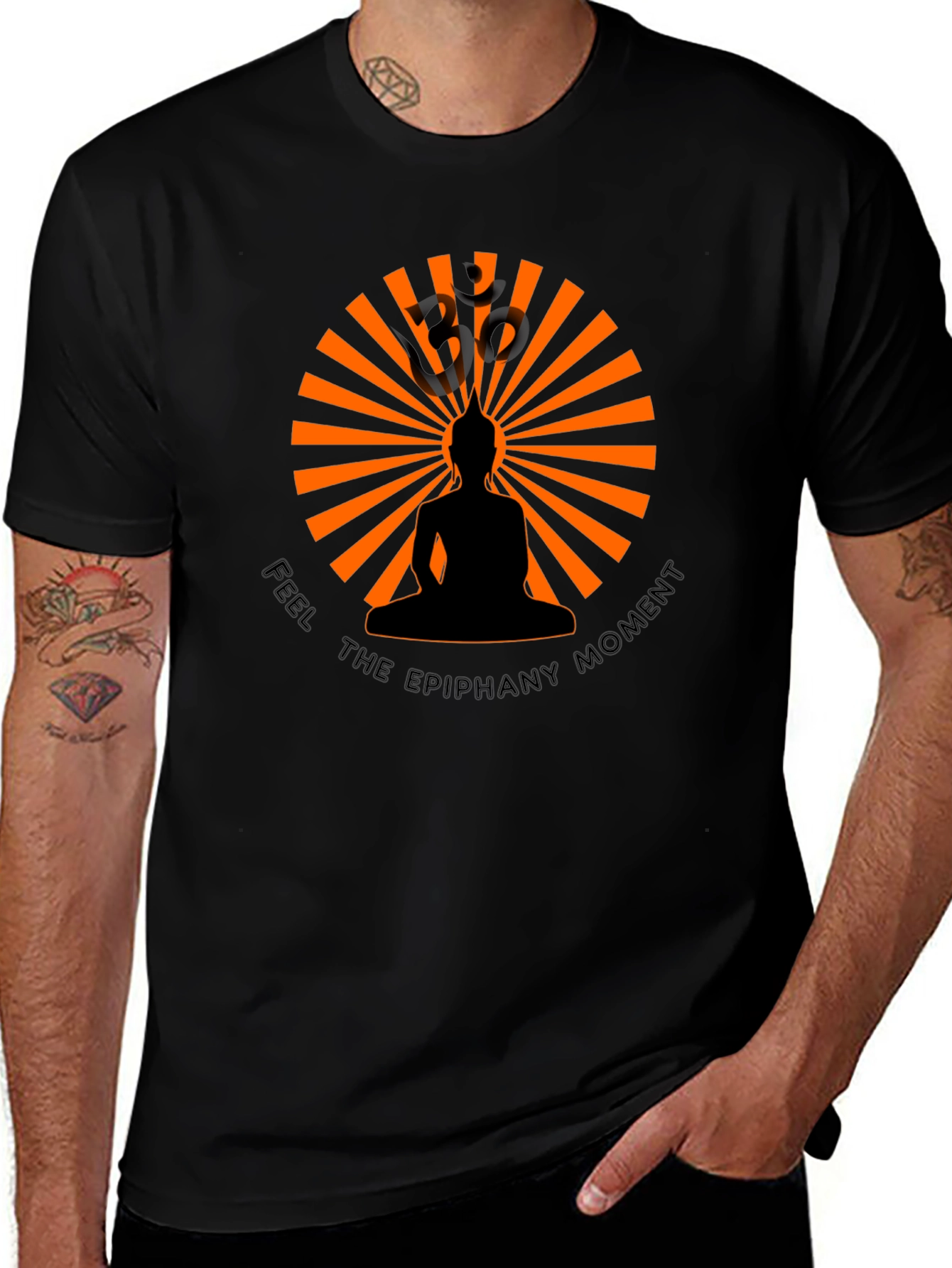 Epiphany Moment Graphic Tee - Meditating Buddha Print