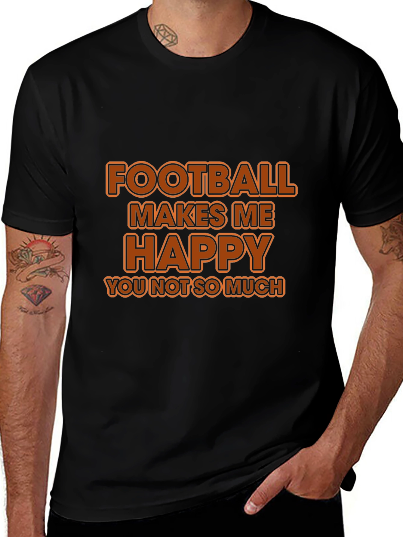 Variant 23 of Football Makes Me Happy T-Shirt