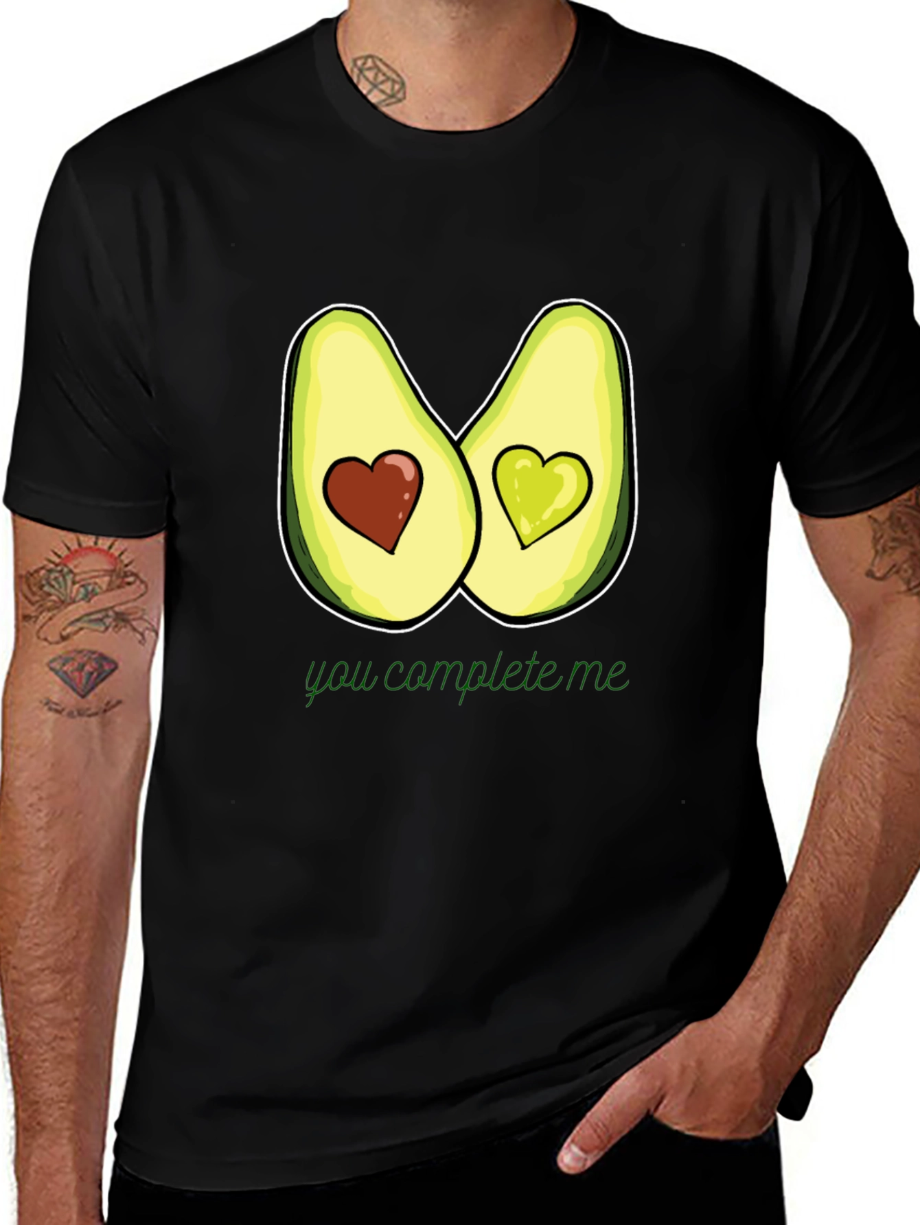 Variant 13 of Avocado Heart T-Shirt - You Complete Me
