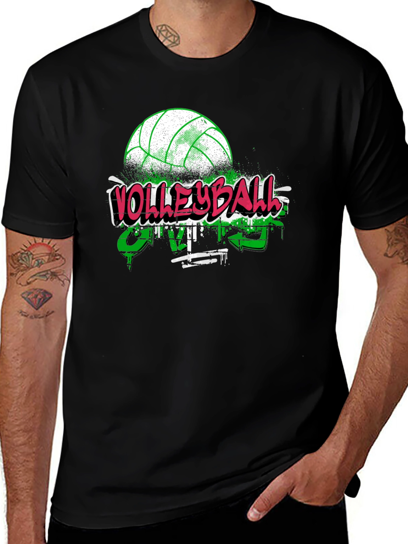 Variant 17 of Volleyball Graffiti Style T-Shirt