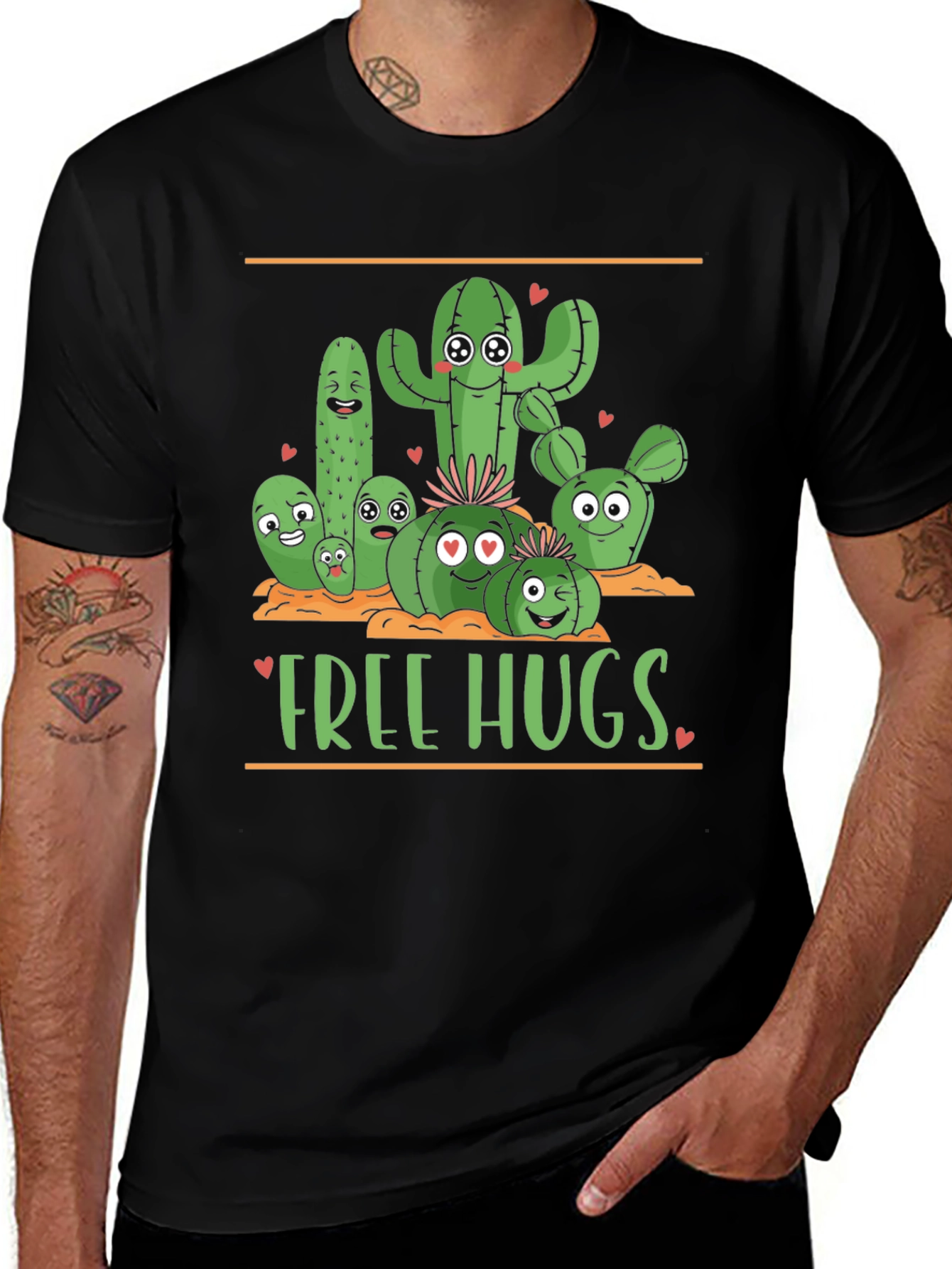 Variant 7 of Cactus Free Hugs Graphic T-Shirt
