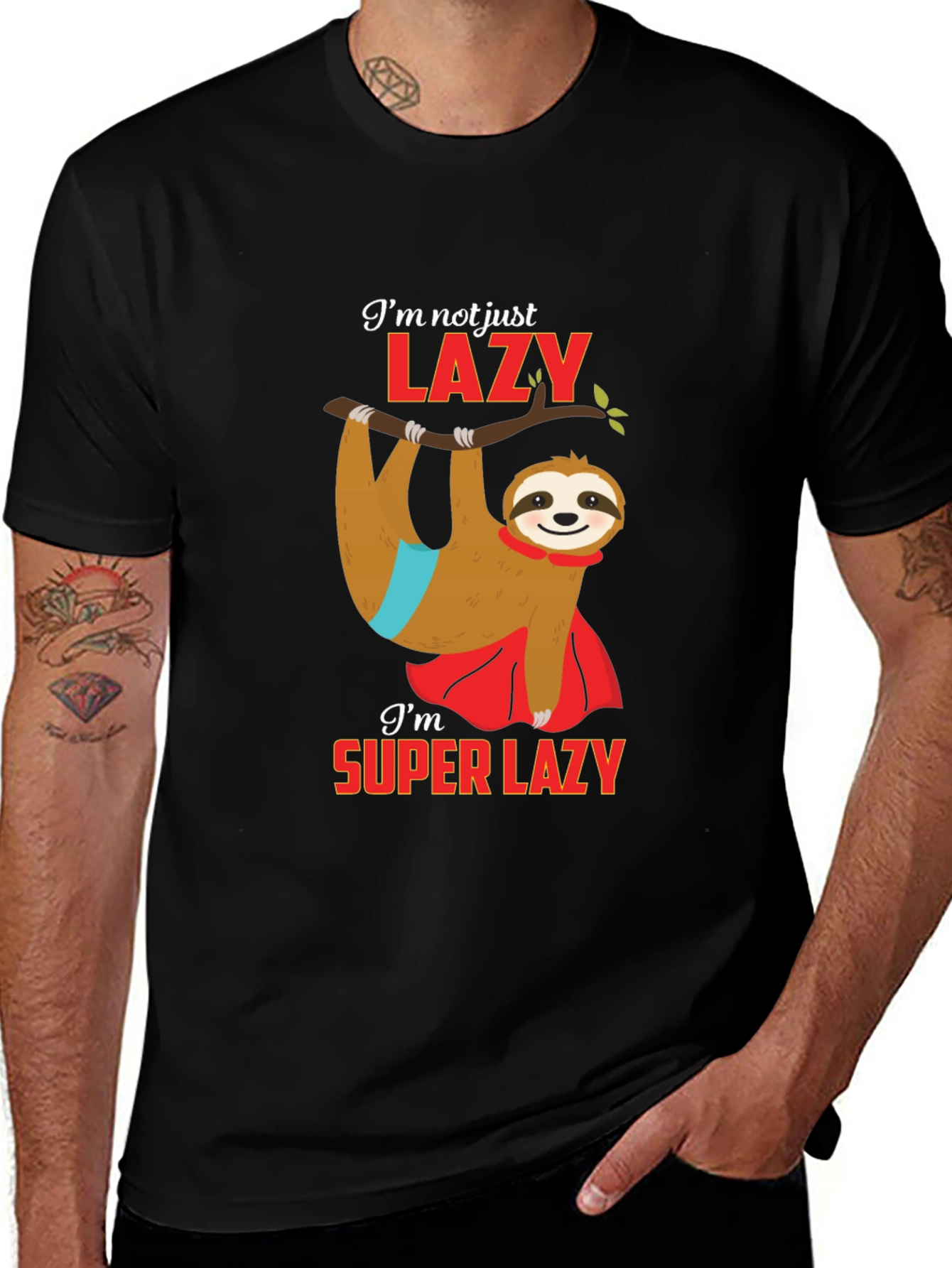 Variant 17 of Super Lazy Sloth Graphic Tee