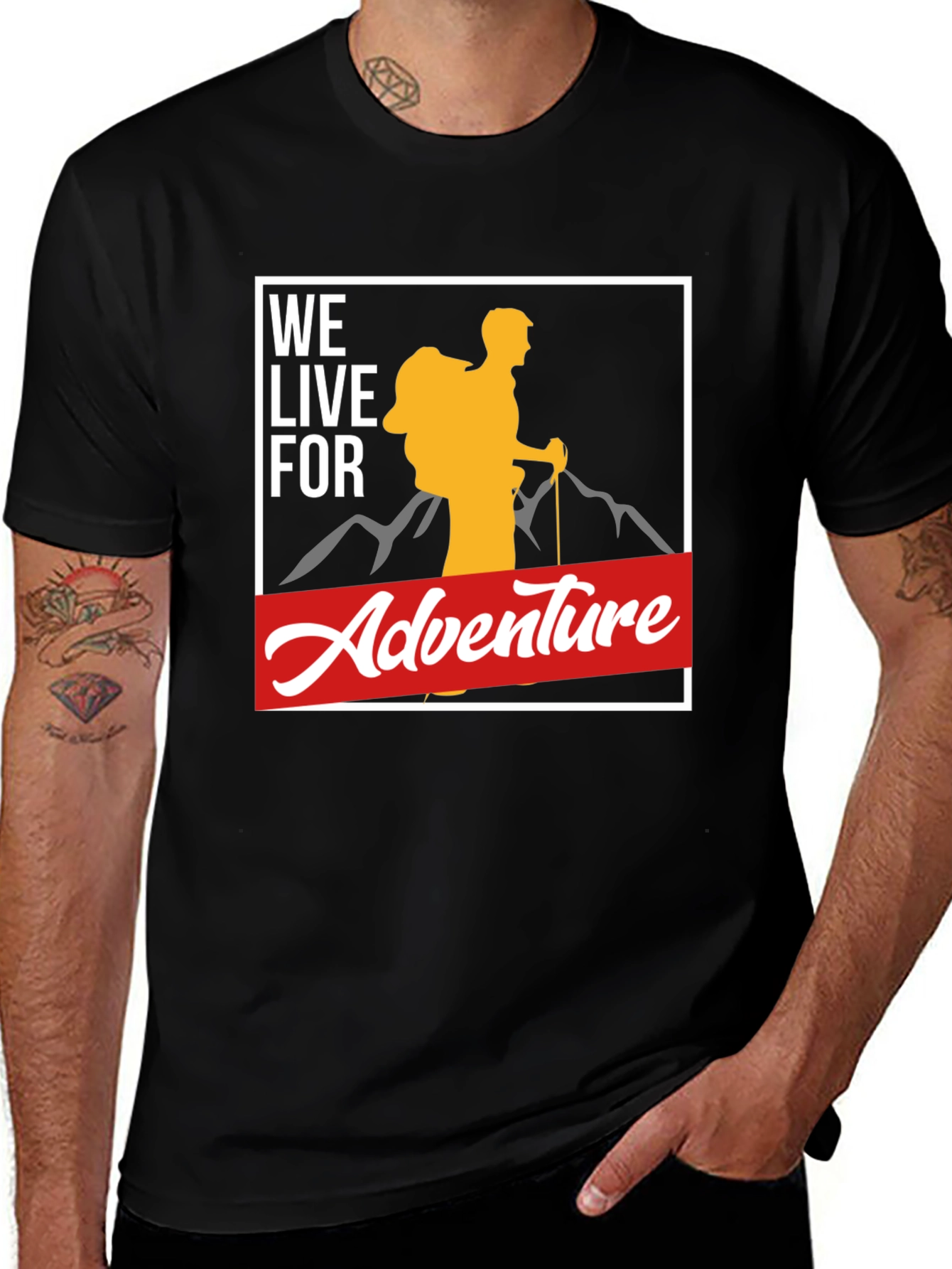 Variant 27 of Adventure Seeker Black T-Shirt