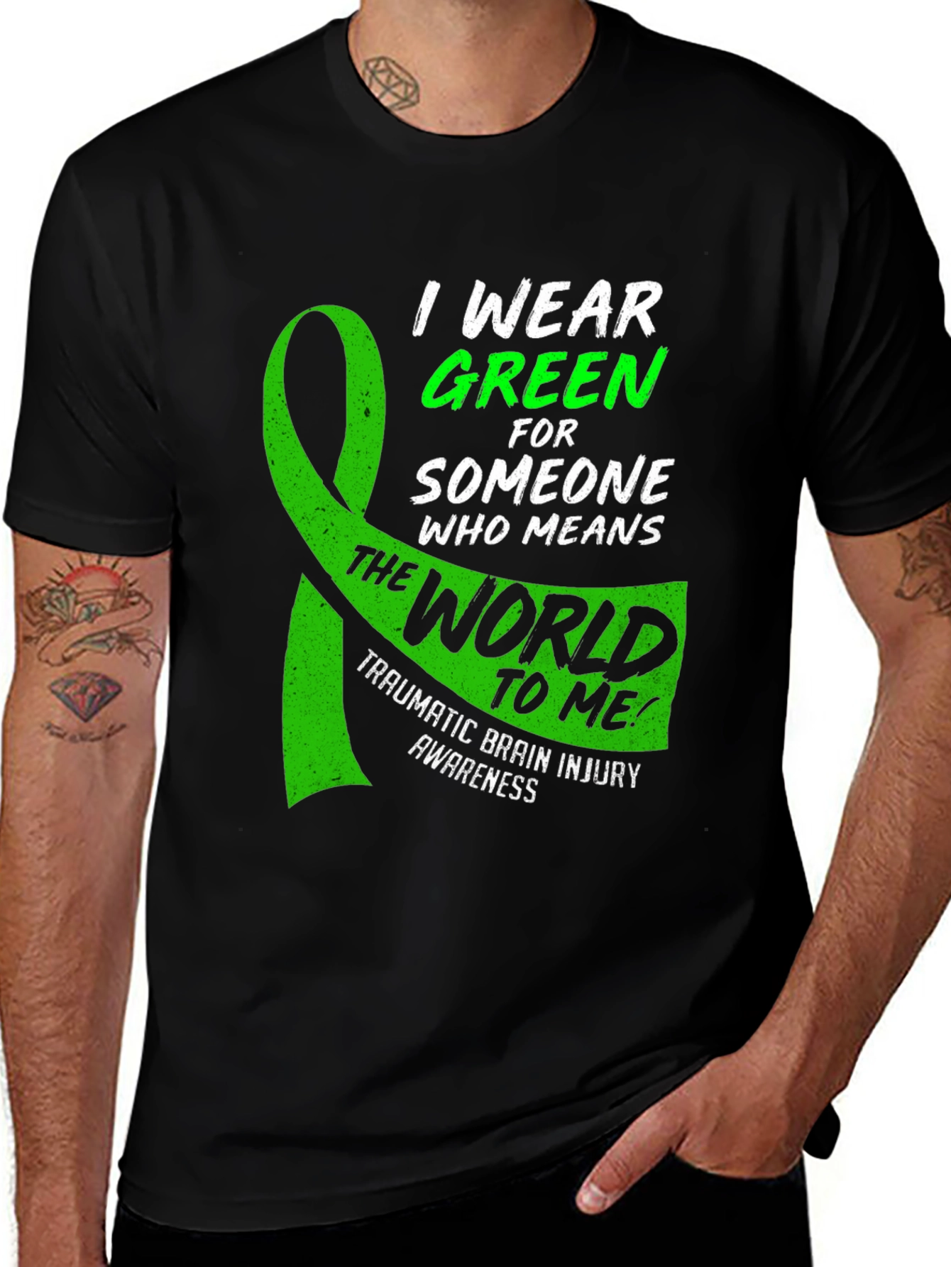 I Wear Green Brain Injury Awareness T-Shirt