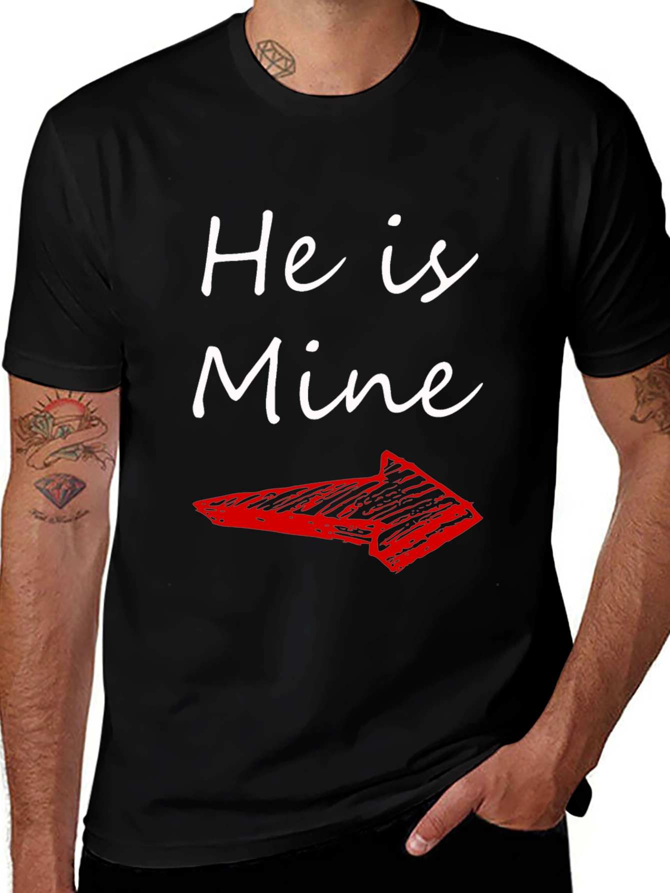 He is Mine Matching Couple T-Shirt