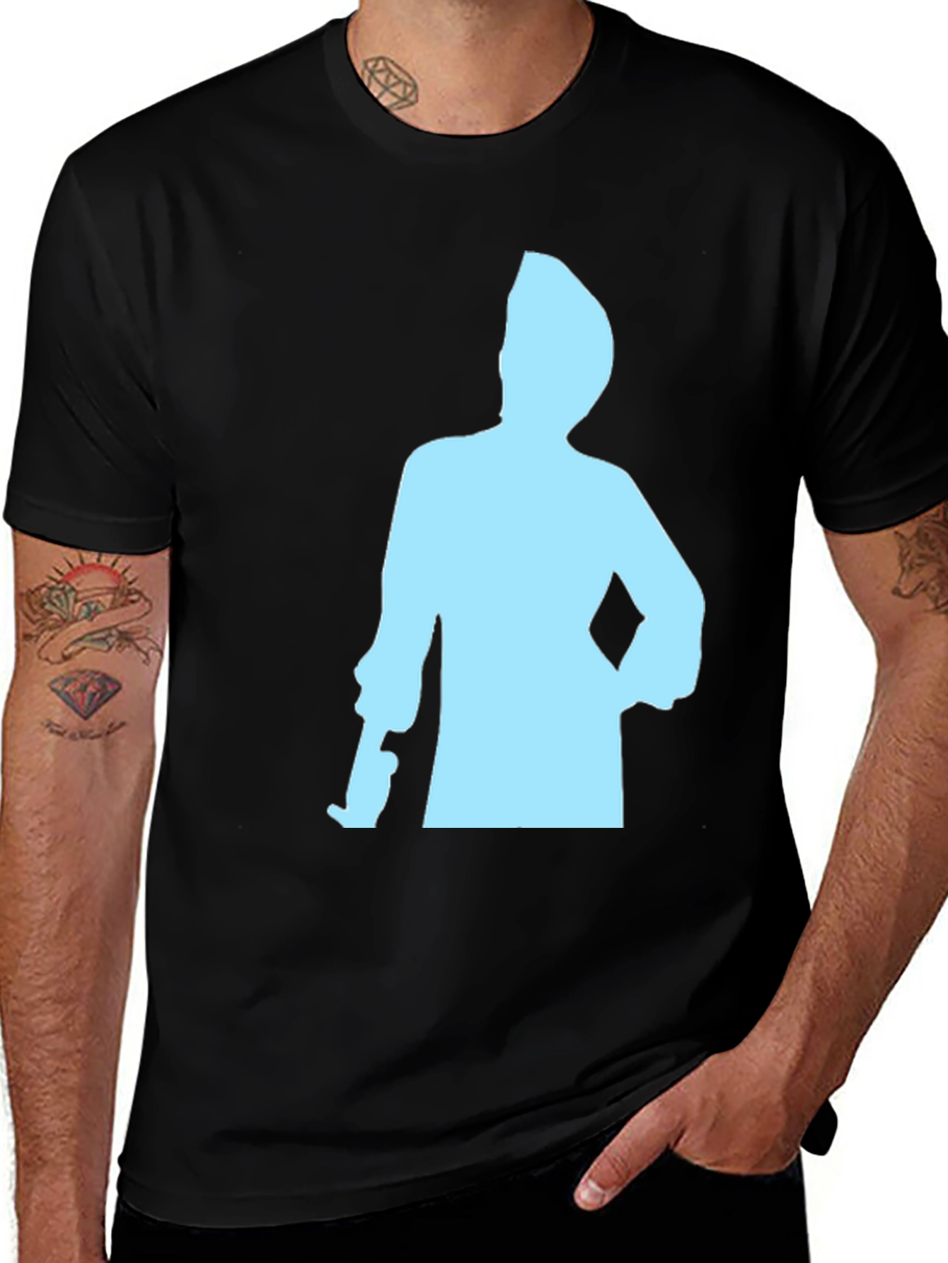 Variant 3 of Modern Silhouette Tee - Black Graphic T-Shirt